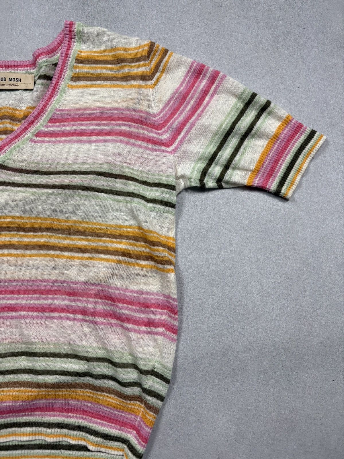 Other MOS MOSH Striped V-Neck Lightweight Knit Top Women’s S Size S / US 4 / IT 40 - 3 Thumbnail