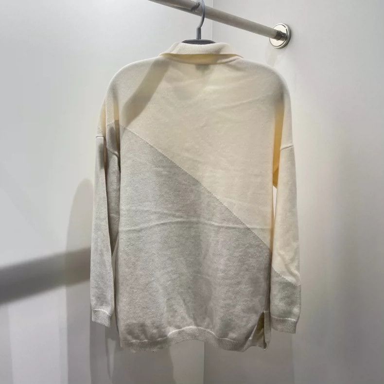 Loewe LOEWE White and gray wool sweater Size XS / US 0-2 / IT 36-38 - 2 Thumbnail