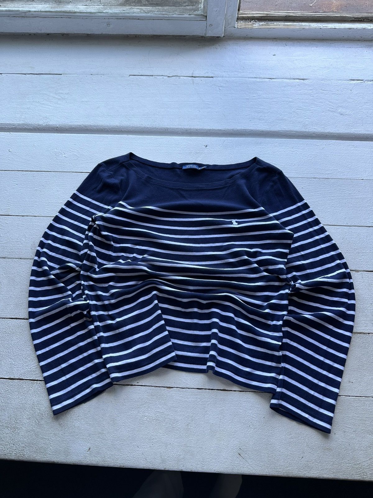 Ralph Lauren 🚨VNTG RALPH LAUREN MARINE STRIPED LONGSLEEVE TANK TOP Size XL / US 12-14 / IT 48-50 - 1 Thumbnail