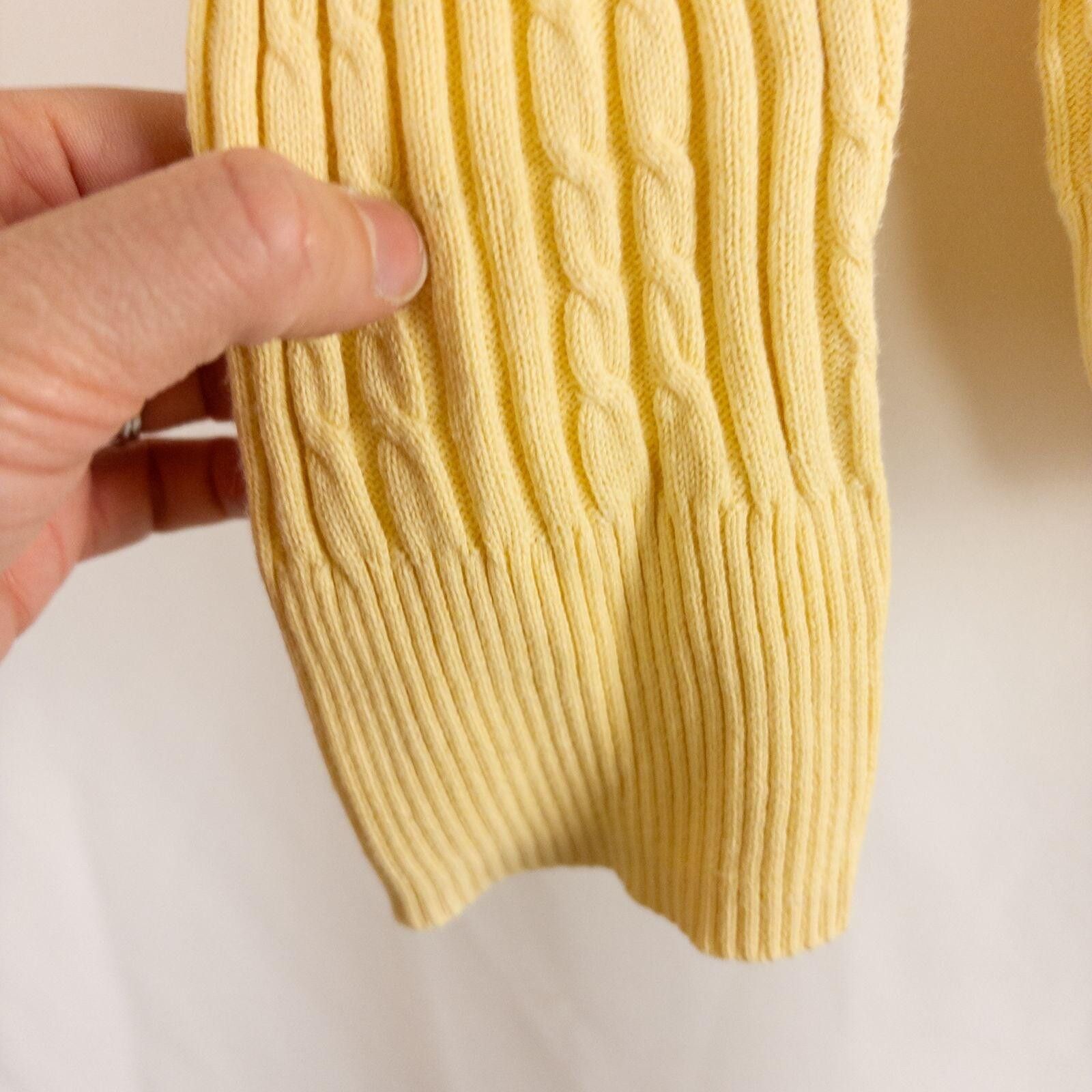 Croft & Barrow Croft & Barrow Yellow Cable Knit Sweater Womens Medium Size M / US 6-8 / IT 42-44 - 7 Thumbnail