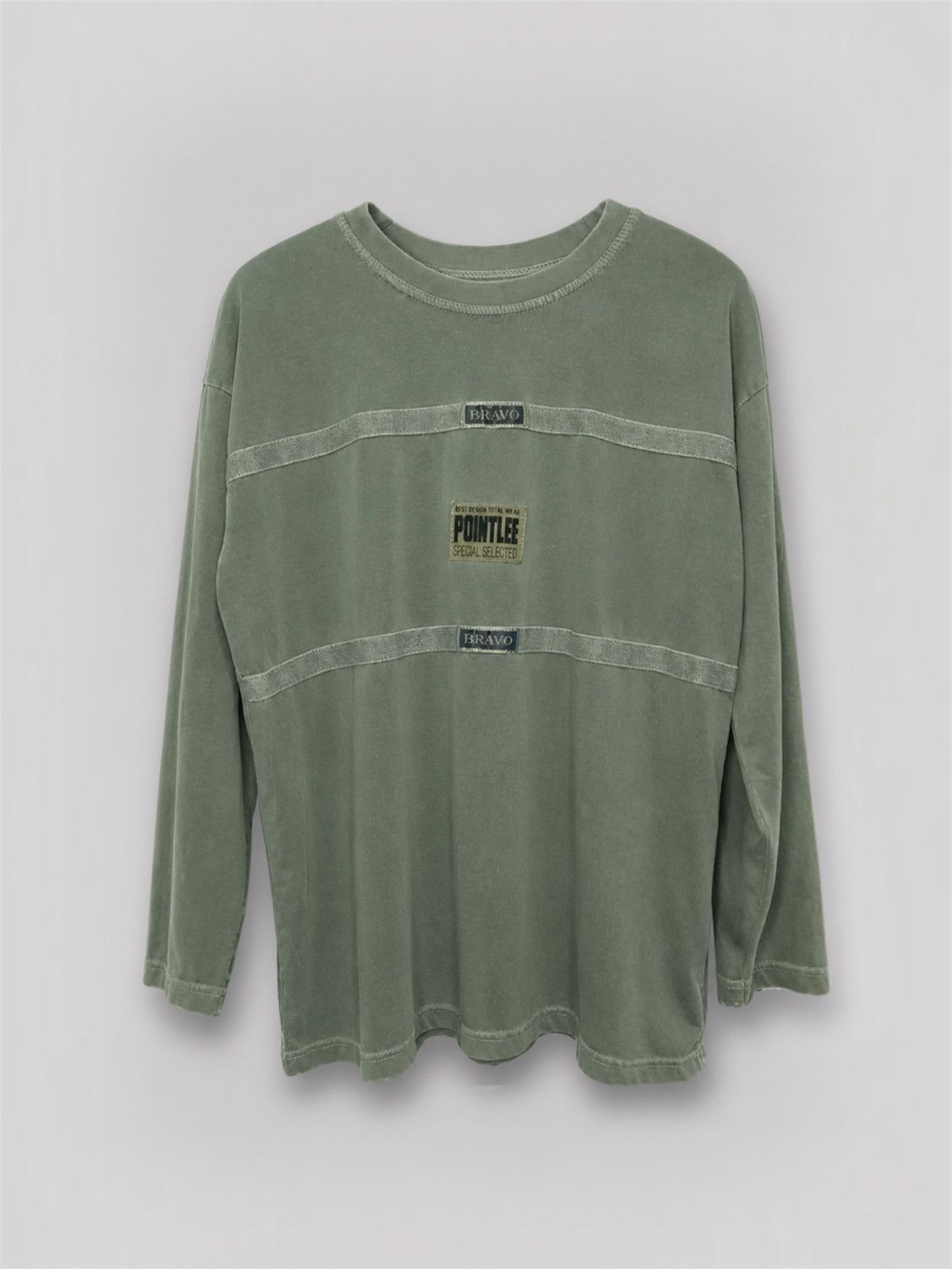 If Six Was Nine × Japanese Brand × Le Grande Bleu (L.G.B.) Pointlee Bravo Stripe Millitary Vintage Style Long Sleeve Size US L / EU 52-54 / 3 - 1 Thumbnail