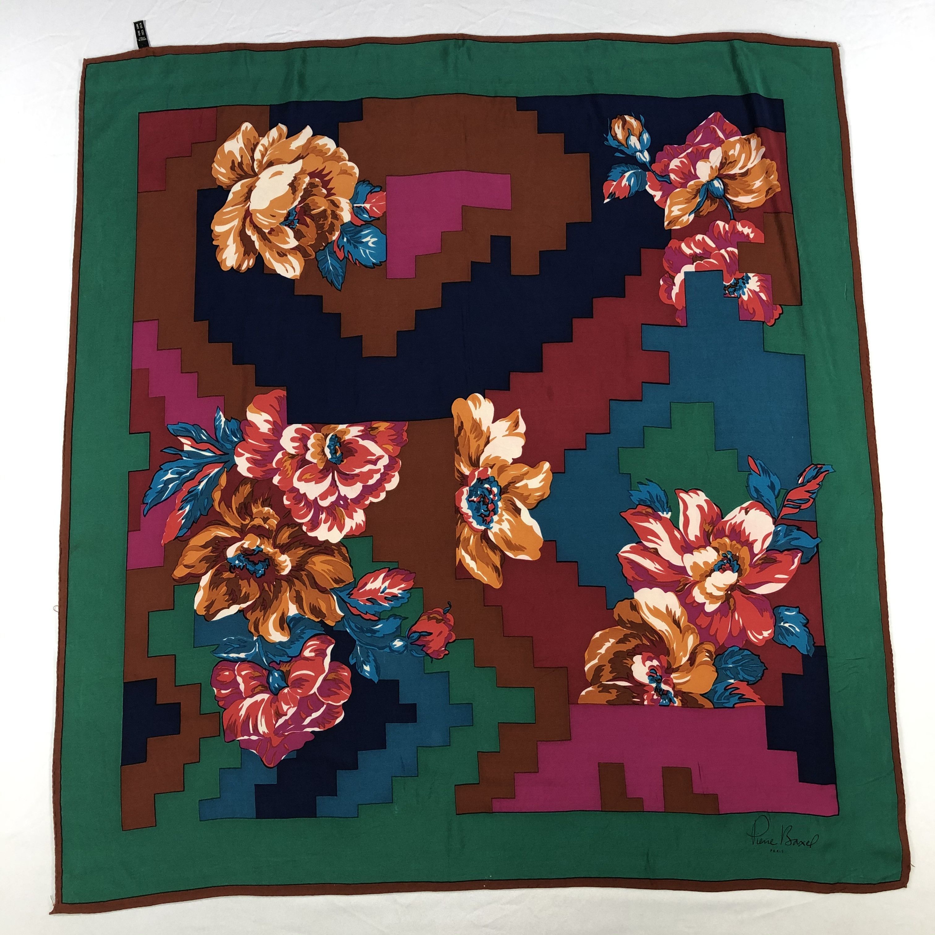 Vintage Vintage Pierre Baxel Silk Scarf Size ONE SIZE - 2 Thumbnail
