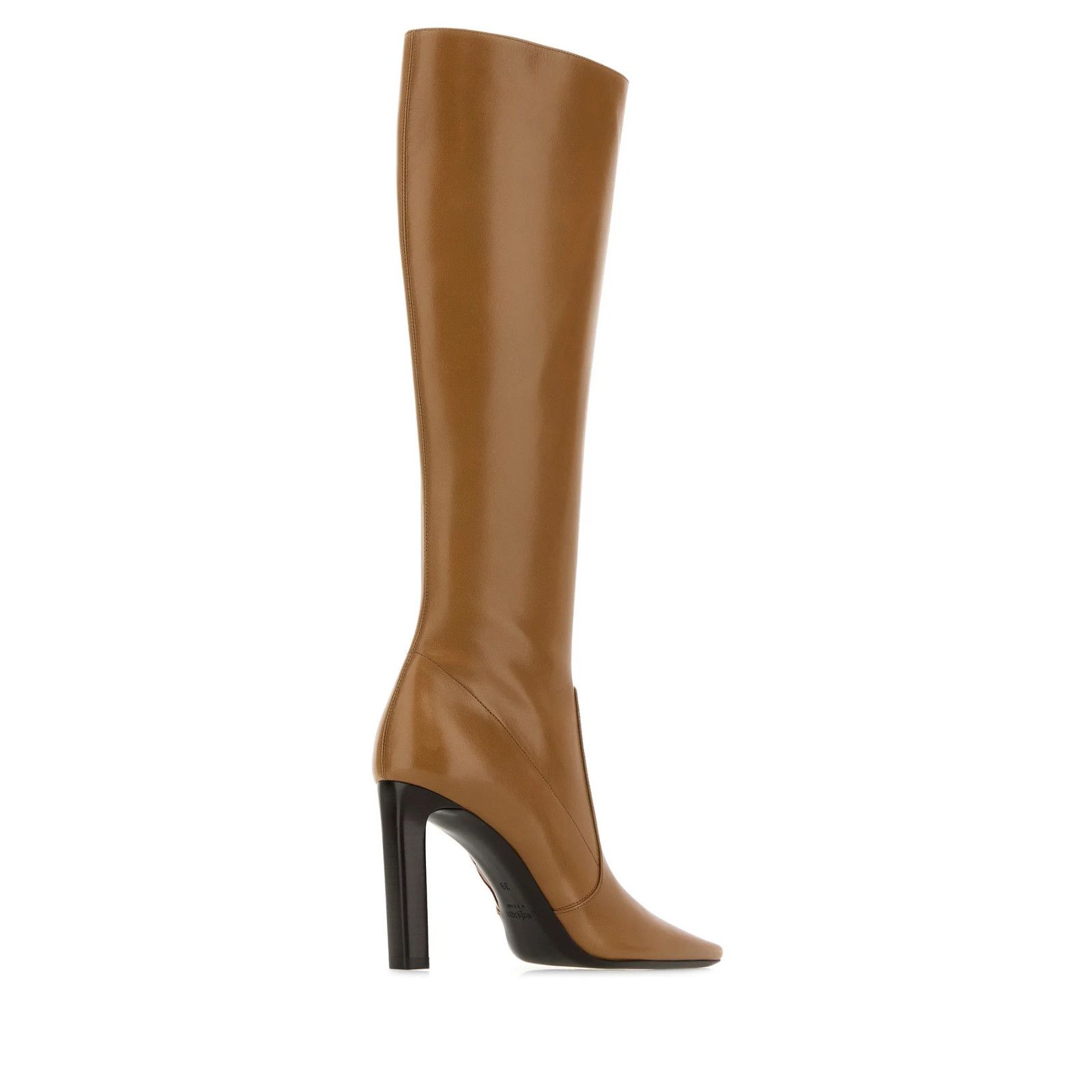 AMI SAINT LAURENT Francoise Dark Macadamia Smooth Leather Boots Size US 9 / IT 39 - 3 Thumbnail