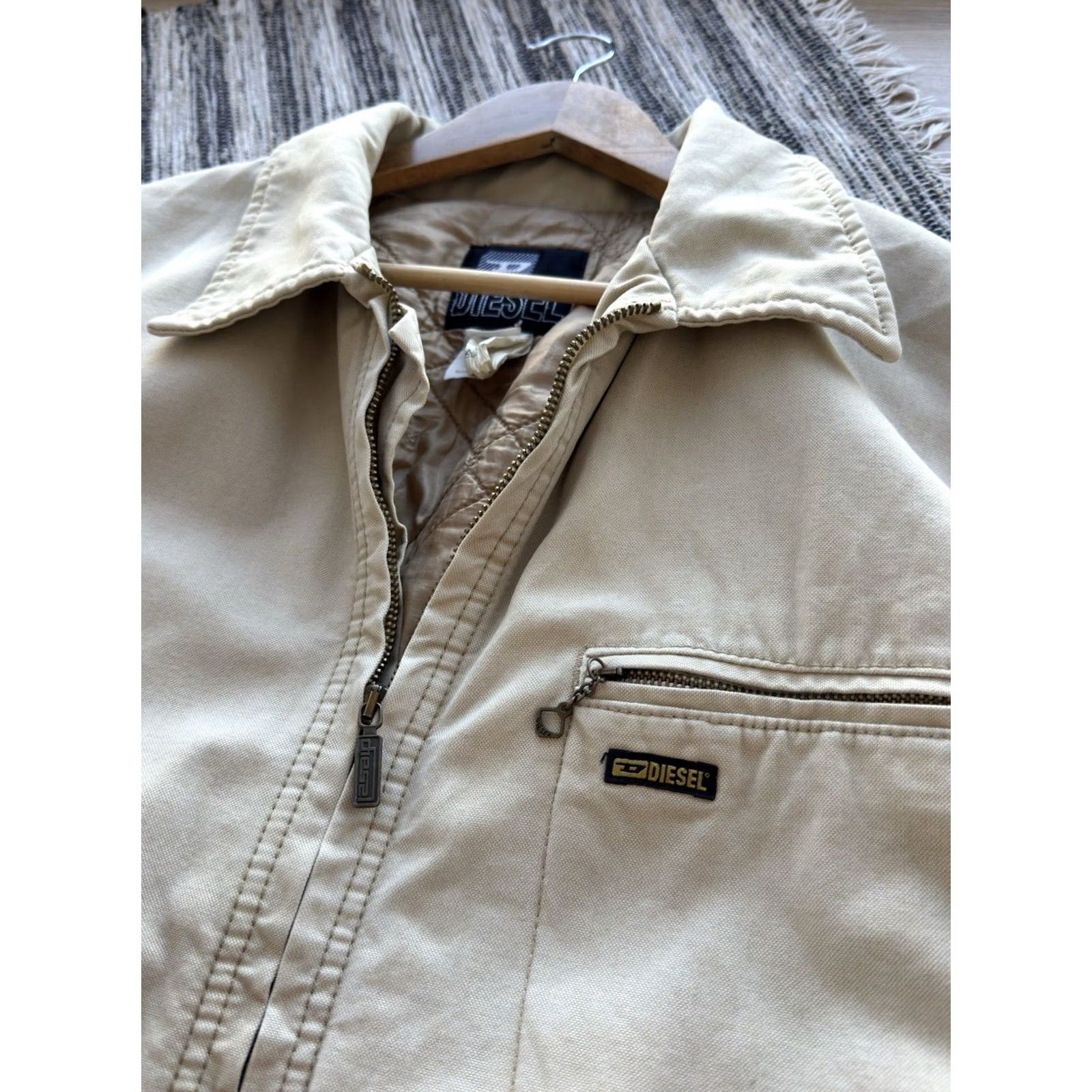 Diesel DIESEL VINTAGE DETROIT 90s BEIGE JACKET XL MEN Bomber Jacket Retro Streetwear Classic Denim Canvas Urban Punk 80s 90s USA Mens Size US XL / EU 56 / 4 - 7 Thumbnail