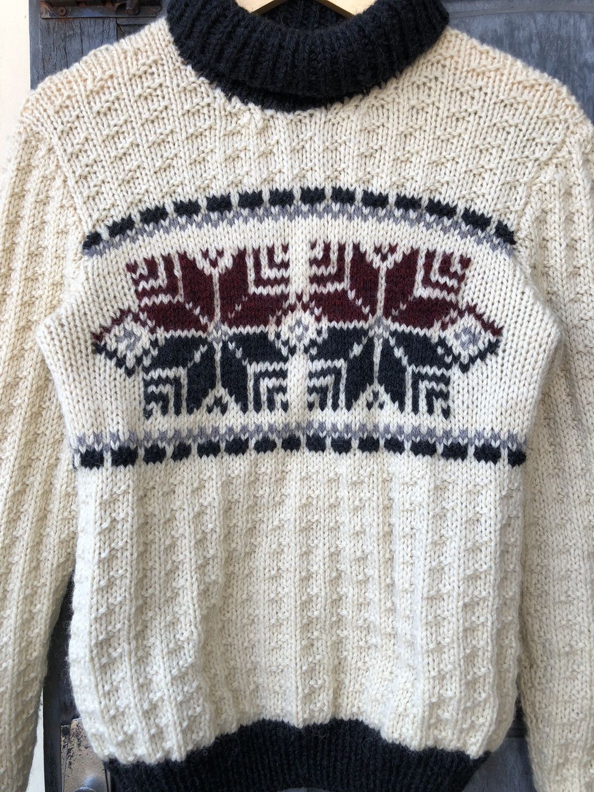 Vintage Sweet Grandma Handmade Knit With Snow Graphic on Both Side Size US S / EU 44-46 / 1 - 9 Thumbnail