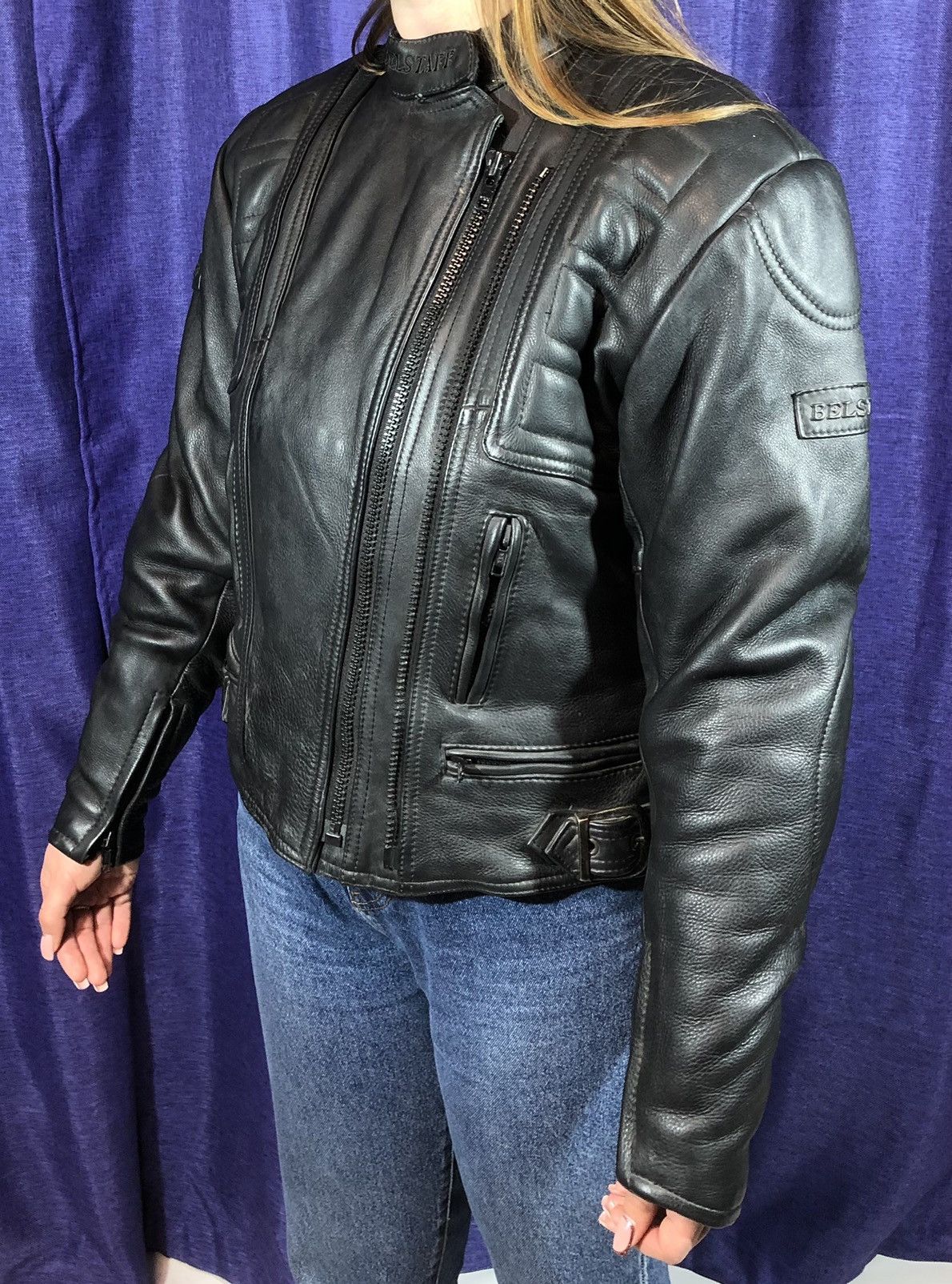 Harley Davidson × Honda × Yamaha Belstaff Motorcycle Leather Jacket Racing Biker Size M / US 6-8 / IT 42-44 - 2 Thumbnail
