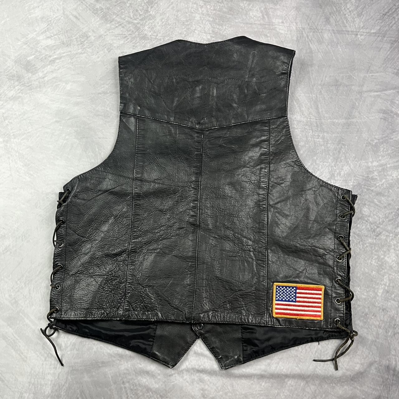 Designer Vintage Harley Davidson biker vest Size US M / EU 48-50 / 2 - 2 Thumbnail