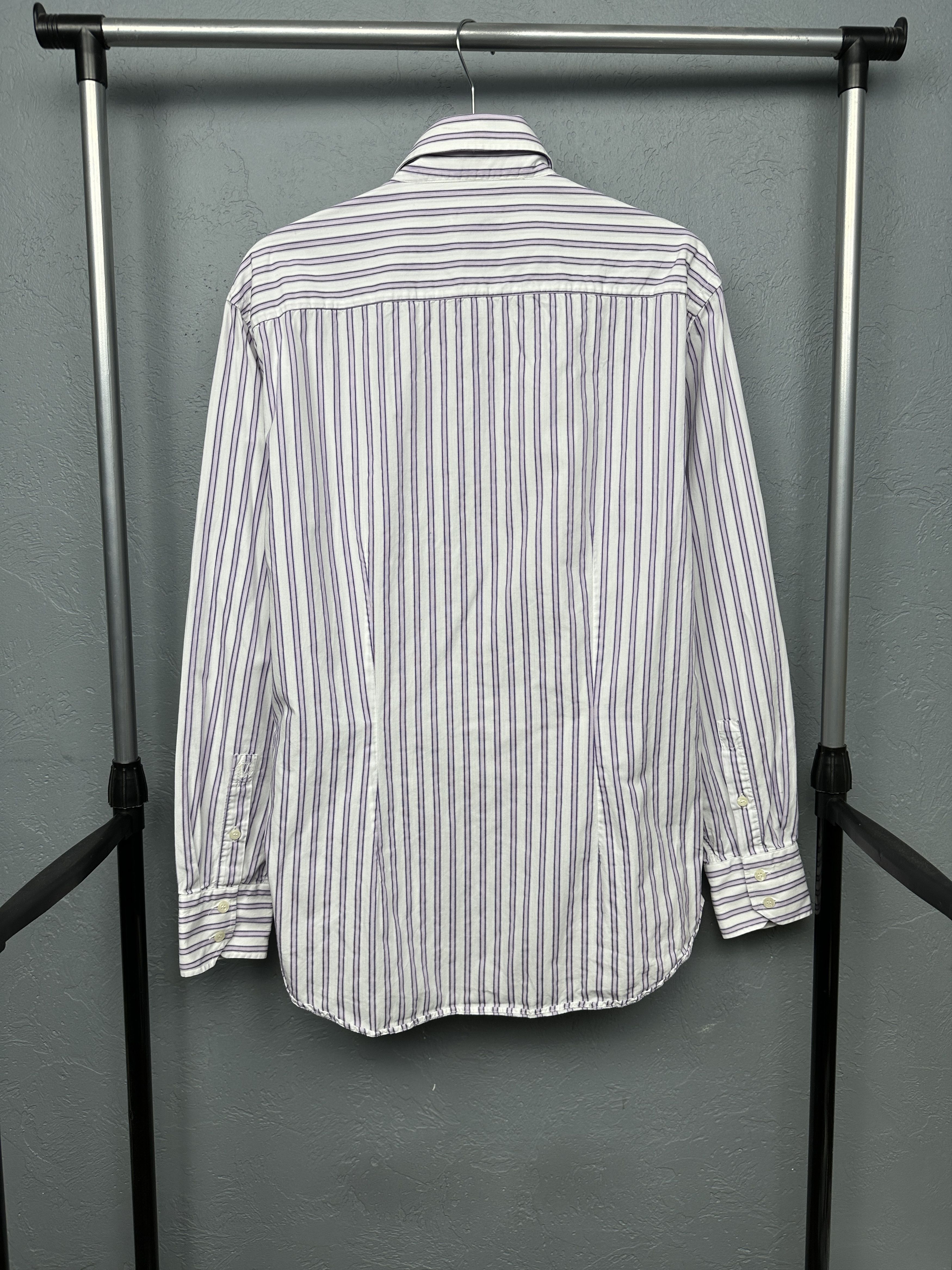 Versace Versace Collection Mens Long Sleeve Striped Shirt Size US L / EU 52-54 / 3 - 6 Thumbnail