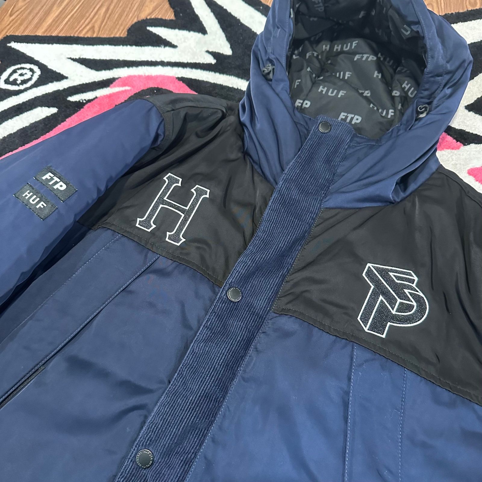 Fuck The Population × Huf HUF x FTP Front Embroidery Padded Nylon Jacket - Size Large Size US L / EU 52-54 / 3 - 6 Thumbnail