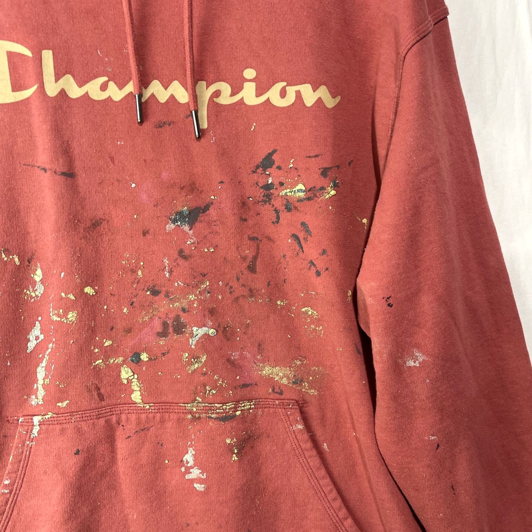 Champion Champion Hoodie Mens XL Red Sweatshirt Fleece Long Sleeve Logo Sweater Fleece Size US XL / EU 56 / 4 - 4 Thumbnail