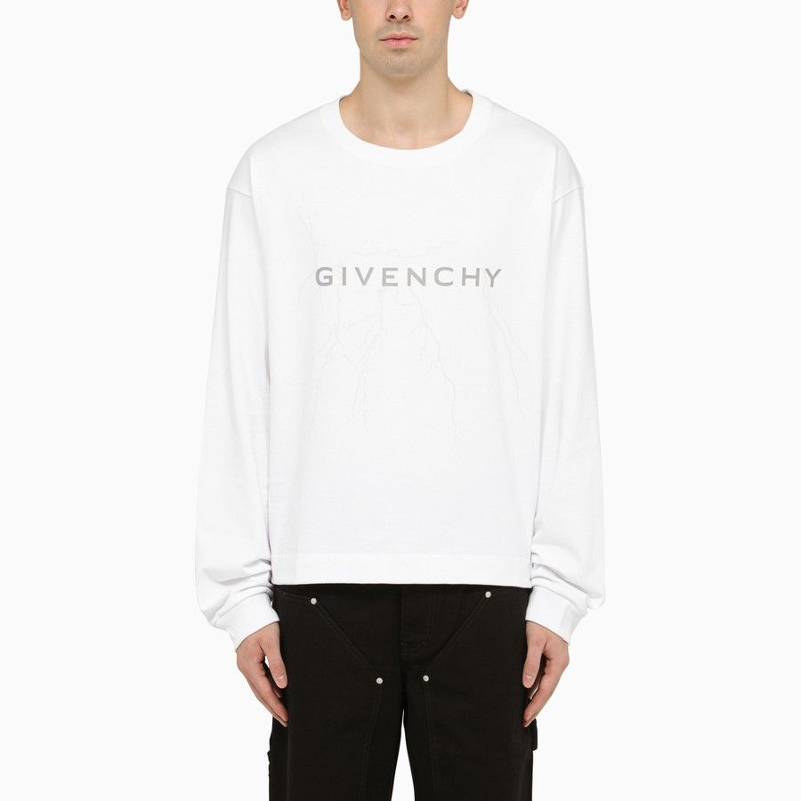 image of Givenchy O1D2Blof0424 Sweatshirt In White, Men's (Size Medium)
