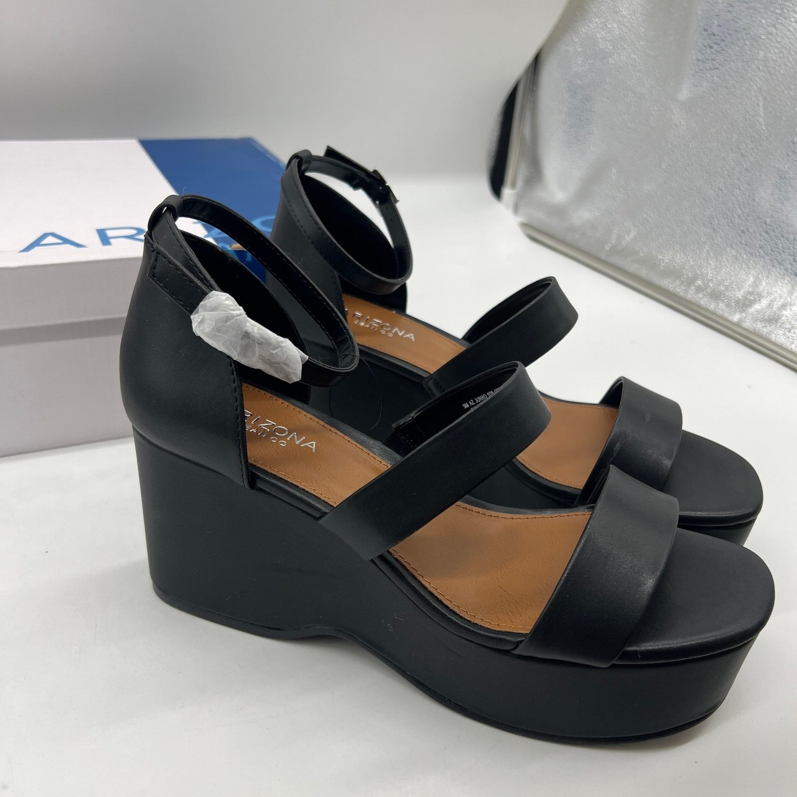 Other Arizona Jean Co Womens Junno Heeled Sandals Black Size 9M Size US 9 / IT 39 - 1 Thumbnail
