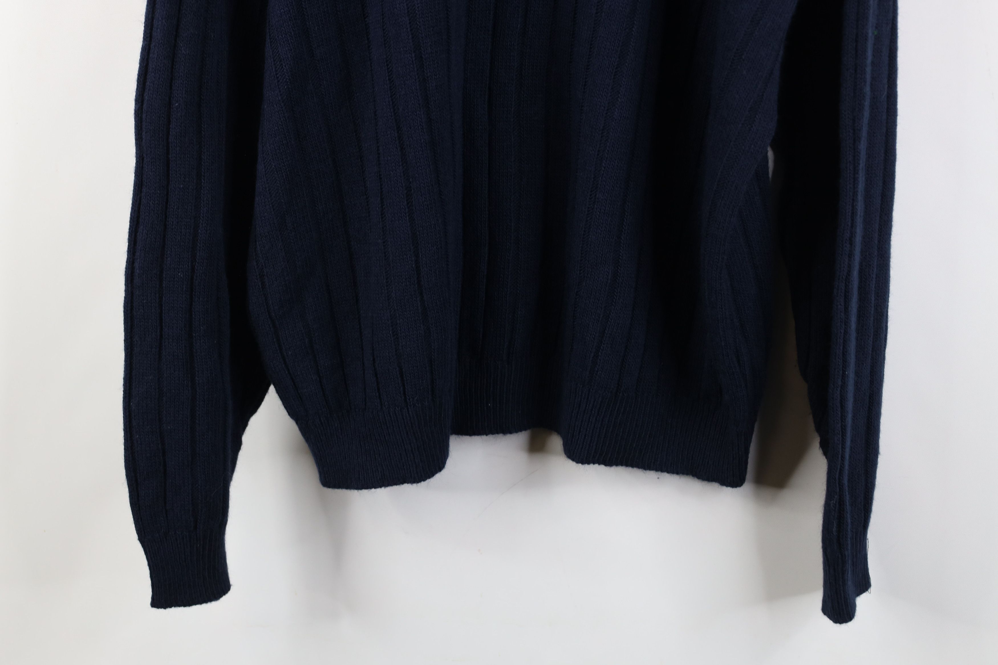 Vintage Vintage 90s Streetwear Boxy Fit Ribbed Knit Sweater Blue USA Size US XXL / EU 58 / 5 - 3 Thumbnail