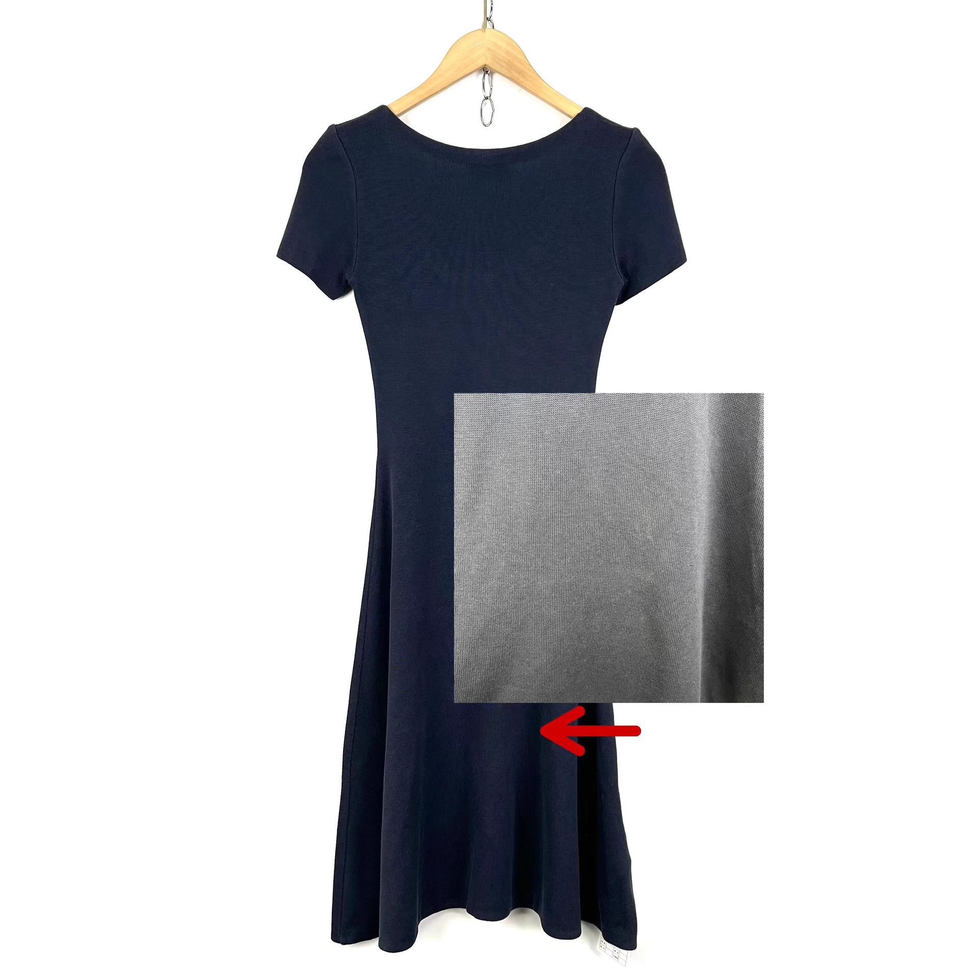 Prada Prada Black Solid Slim-Fit Short Sleeve Dress K12 Size S / US 4 / IT 40 - 3 Thumbnail