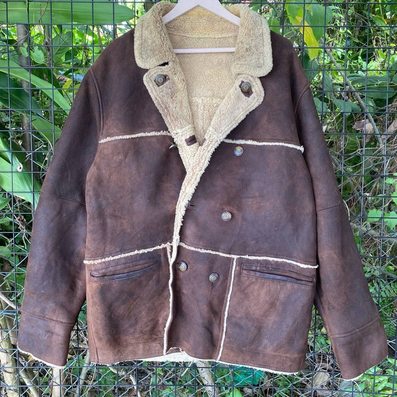 Vintage Vtg Wind Amor Sheepskin Leather Jacket Size US L / EU 52-54 / 3 - 2 Thumbnail