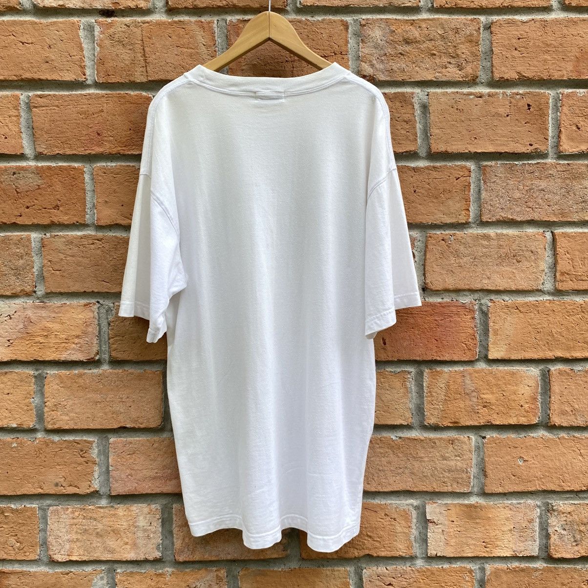 DKNY DKNY White Crewneck Tee with Grey Logo Size US L / EU 52-54 / 3 - 2 Thumbnail