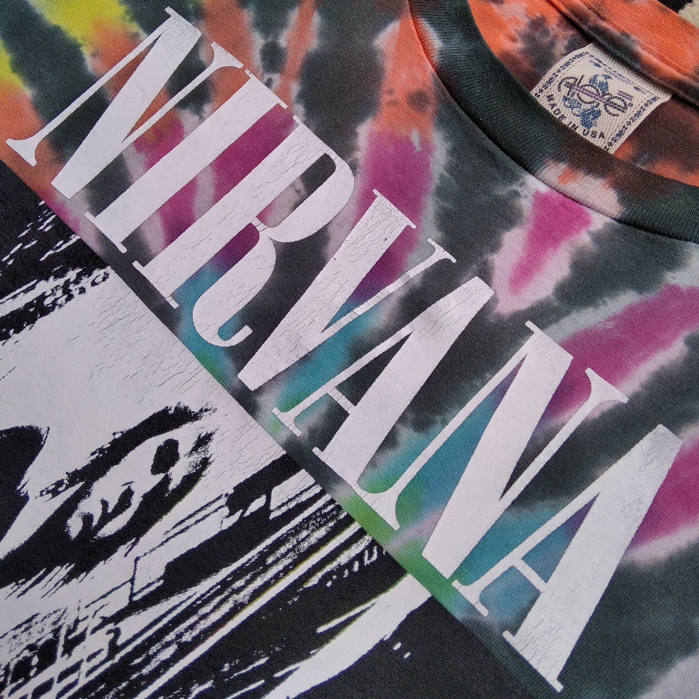 Band Tees Vintage 90s NIRVANA Tie Dye Tshirt Size US M / EU 48-50 / 2 - 3 Thumbnail