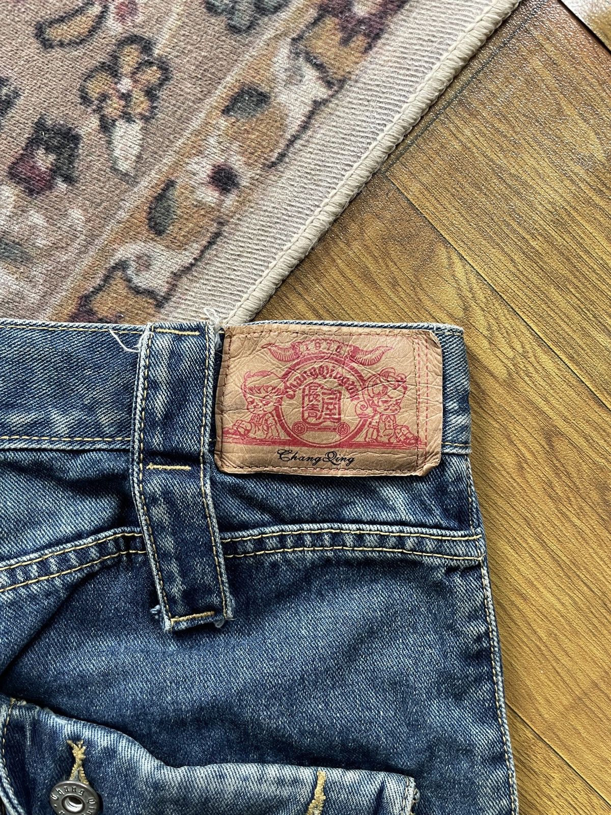 Grunt Style Crazy Pants Changqingwu Denim Embroidery Size US 33 - 11 Thumbnail