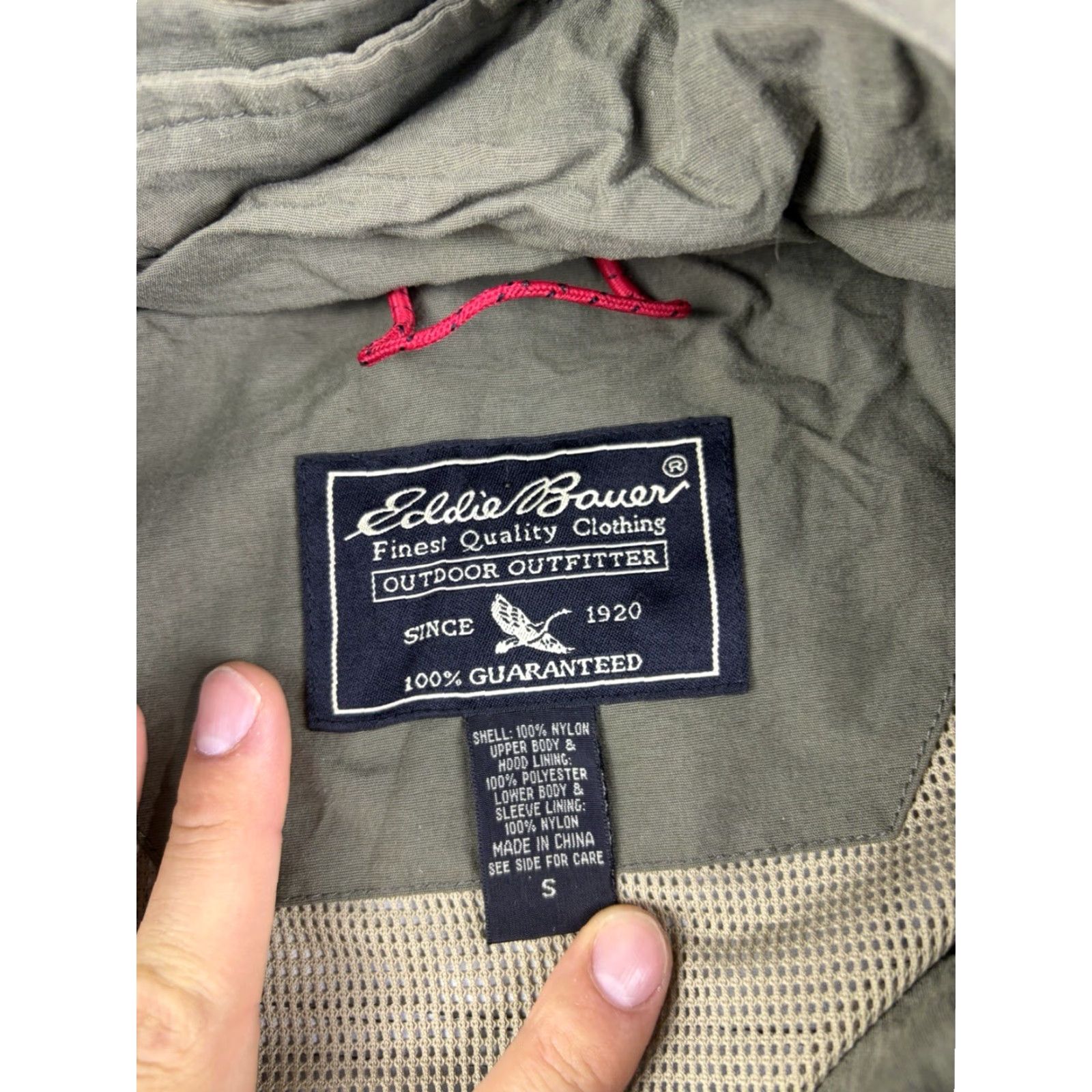 Eddie Bauer Eddie Bauer Jacket Men S Green Full Zip Nylon Hiking Outdoors Mens Small Jacket Nylon Lining Embroidered Logo Outdoor Rain Coat Size US S / EU 44-46 / 1 - 4 Thumbnail