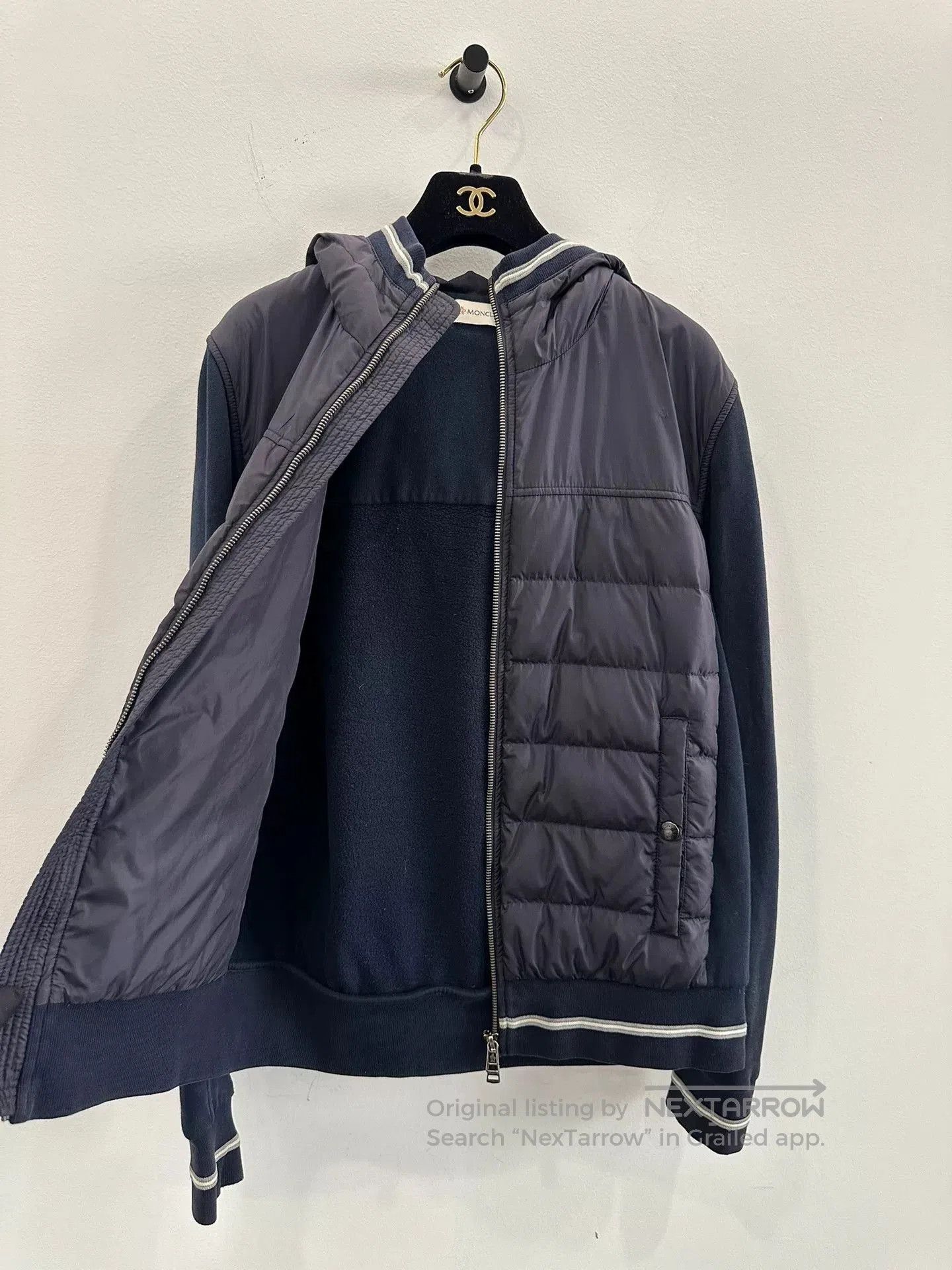 Moncler Moncler Men's Blue Down Knit Jacket. Size US M / EU 48-50 / 2 - 4 Thumbnail