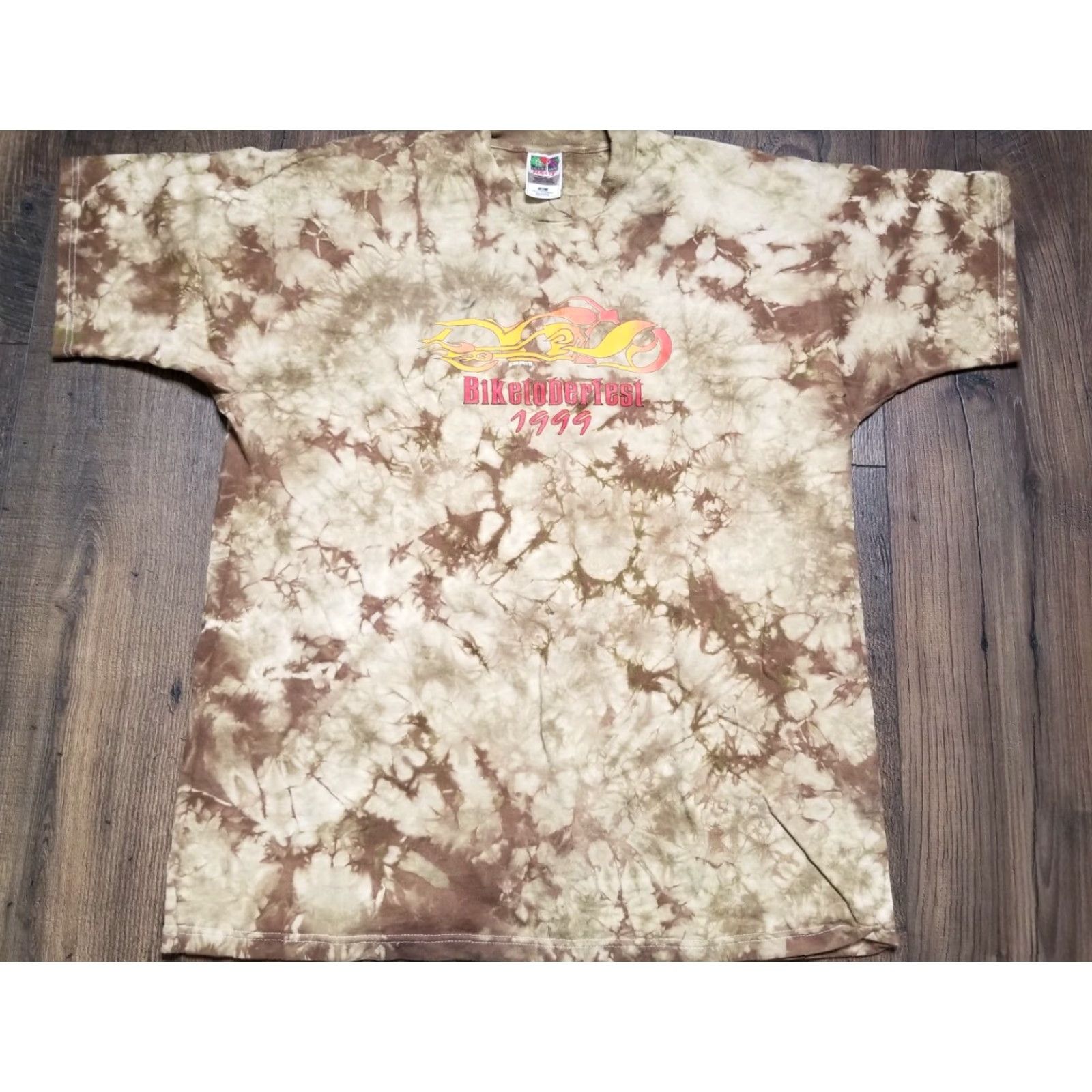 Doublet VINTAGE Daytona Bike Week T-Shirt Mens XL 1999 Brown Tie Dye Double-Sided Logo 90s Rattle Snake Eagle Skull Harley Florida Biker Cover Photo Ready Size US XL / EU 56 / 4 - 2 Thumbnail