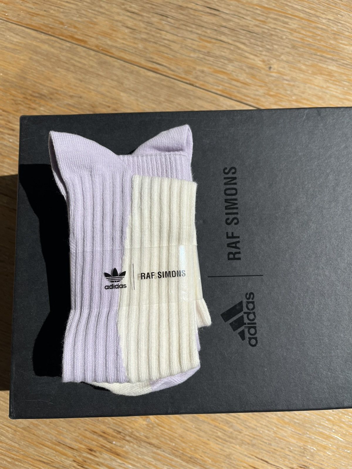 Adidas × Raf Simons Raf Simons Purple Cream socks Size ONE SIZE - 2 Thumbnail
