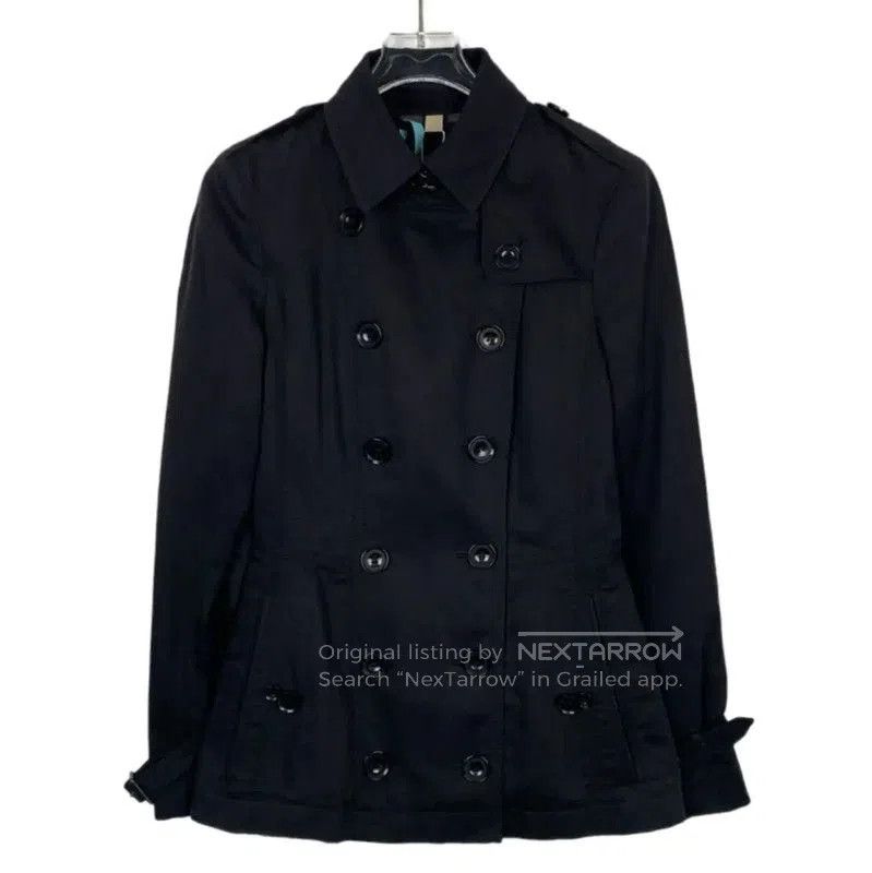 Burberry Black Women's Trench Coat XS Size.