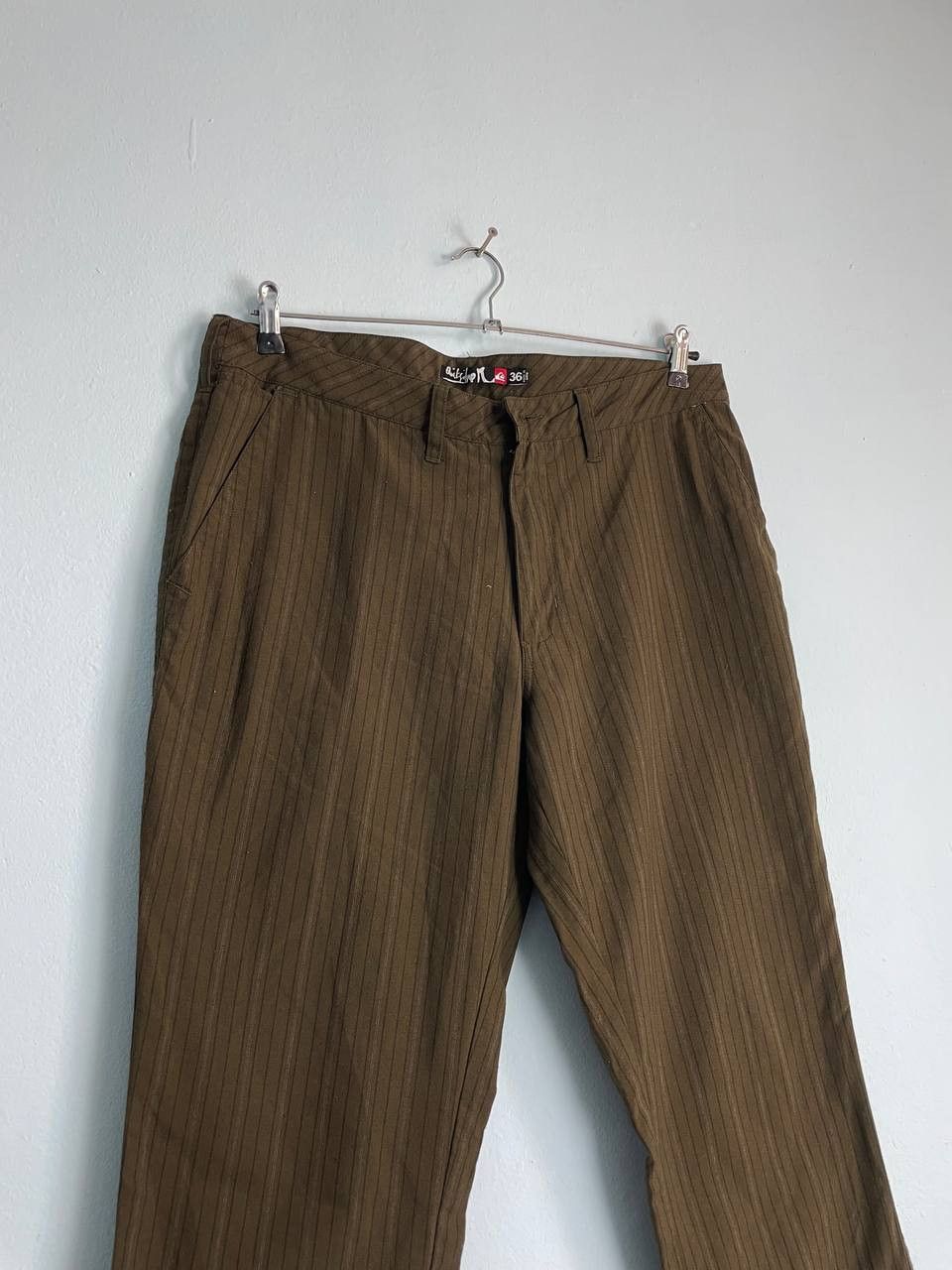 Quiksilver × Vintage Quiksilver Pinstripe Pant Men's Size 36 Green Y2K Skate Surf Size US 36 / EU 52 - 4 Thumbnail