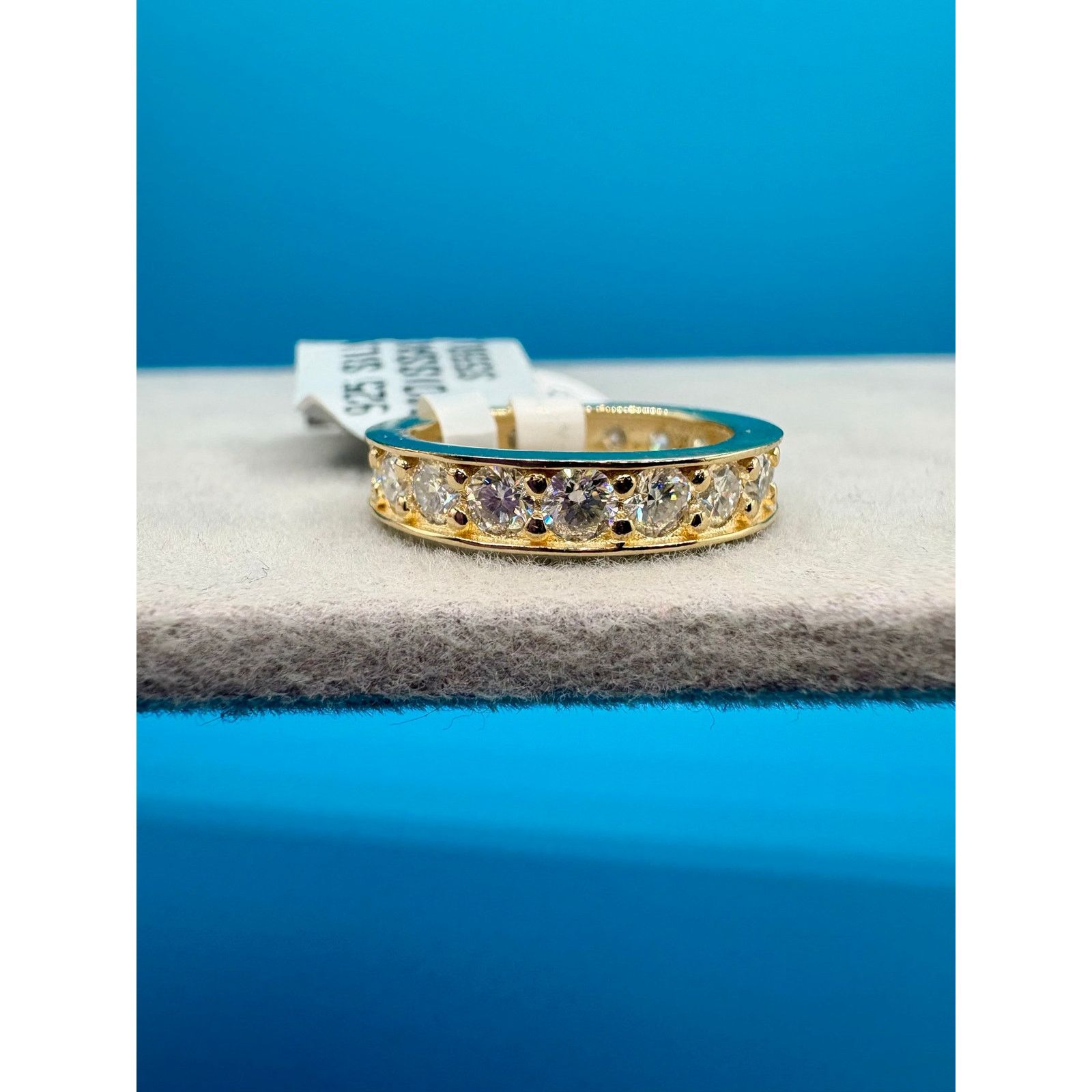 Jewelry Sz. 4.75 (5) 3CTW Moissanite Eternity Band - Gold over 925 Size ONE SIZE - 5 Thumbnail