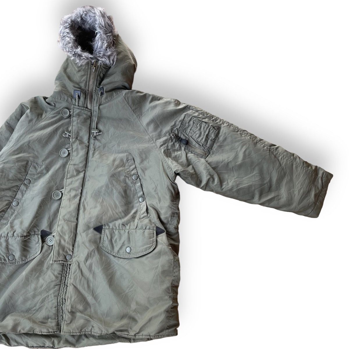 14th Addiction 🇯🇵 VINTAGE ROLLER GEAR FUR HOODIE JACKET Size US XL / EU 56 / 4 - 3 Thumbnail