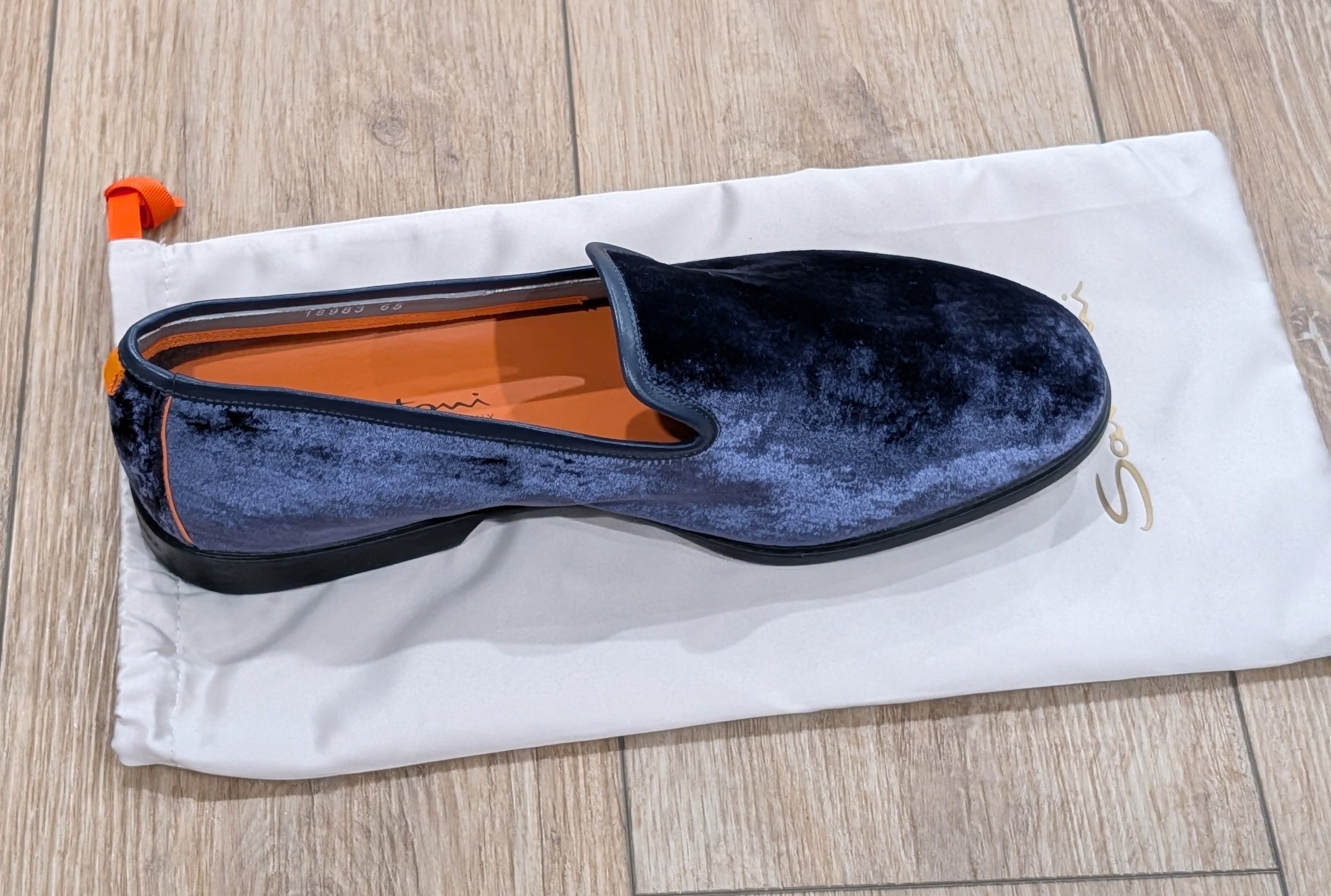 Santoni SANTONI Velvet Evening Shoes Smoking Slippers Blue US 9 Size US 9 / EU 42 - 3 Thumbnail