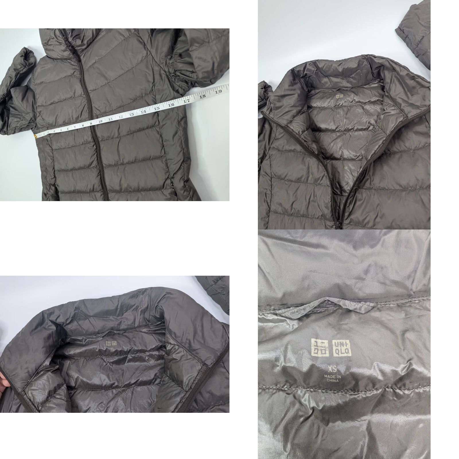 Uniqlo Uniqlo Jacket XS Womens Gray Puffer Full Zip Down Nylon Lightweight Casual, Travel, Outdoor, Pockets, Zip Pockets, 90s? Size XS / US 0-2 / IT 36-38 - 8 Thumbnail