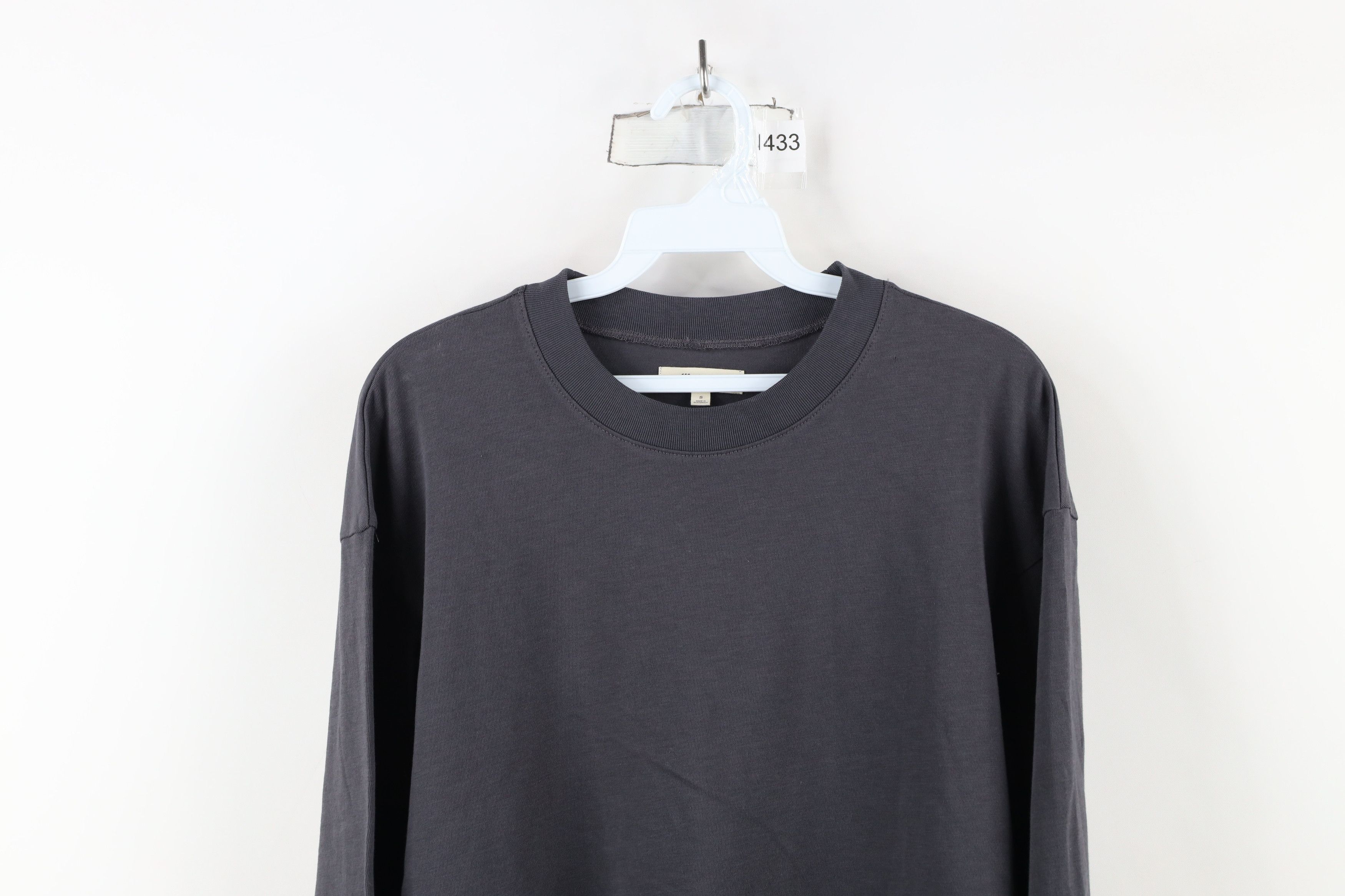 Madewell × Vintage Madewell Supima Cotton Essential Long Sleeve T-Shirt Gray Size S / US 4 / IT 40 - 2 Thumbnail