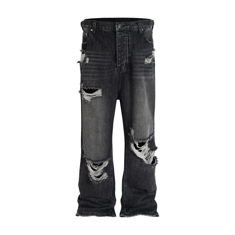 Vintage Distressed Ripped hole baggyJeans Size US 32 / EU 48 - 1 Thumbnail