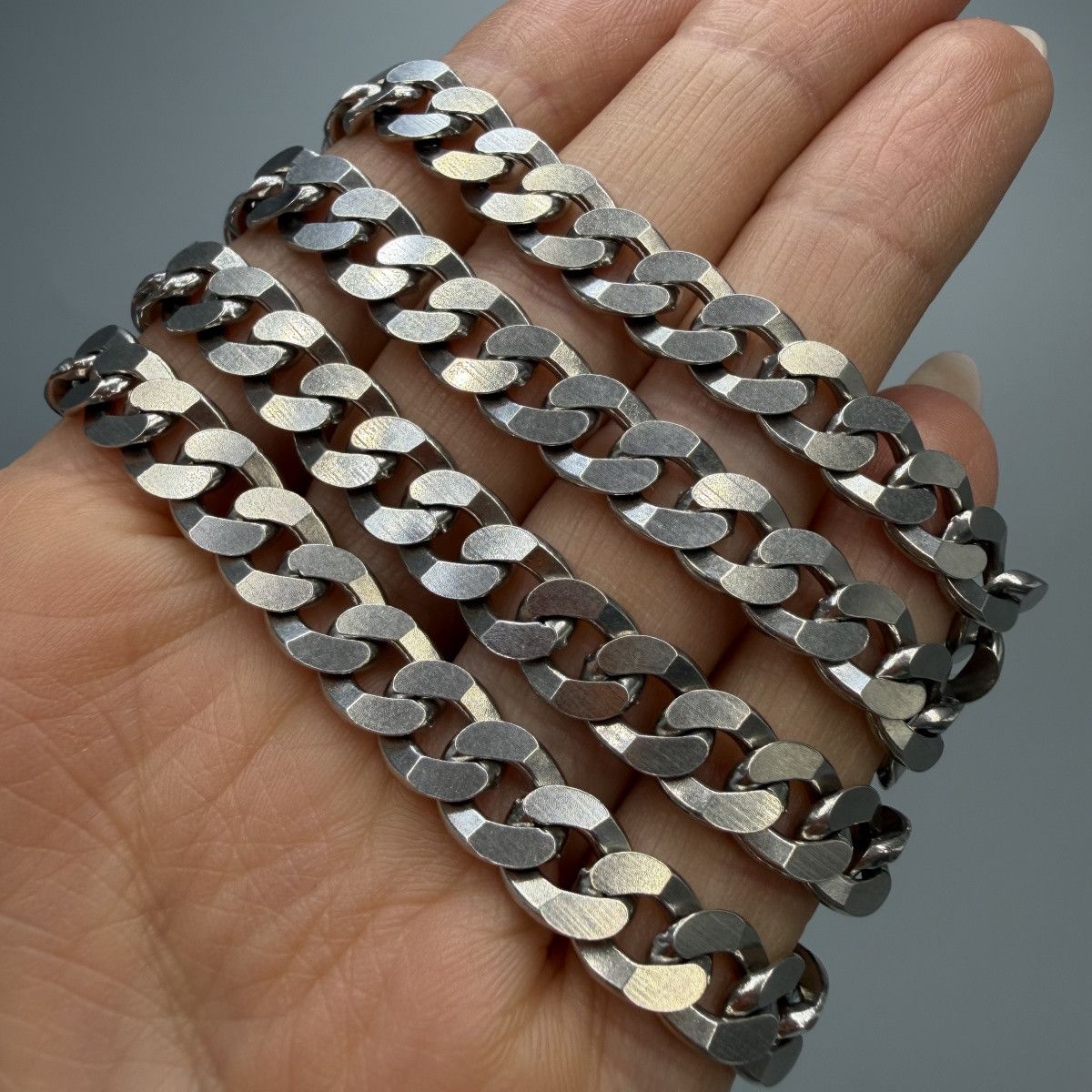 Sterling Silver Vintage 925 Sterling Silver Men's Curb Chain Necklace Size ONE SIZE - 1 Thumbnail