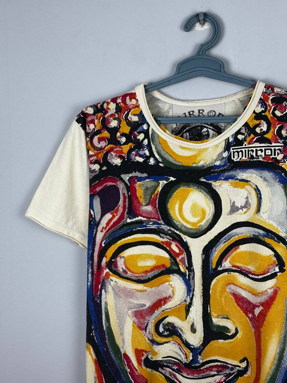 Vintage Vintage Avant Garde AOP Mirror Indian Print T Shirt Size US L / EU 52-54 / 3 - 3 Thumbnail