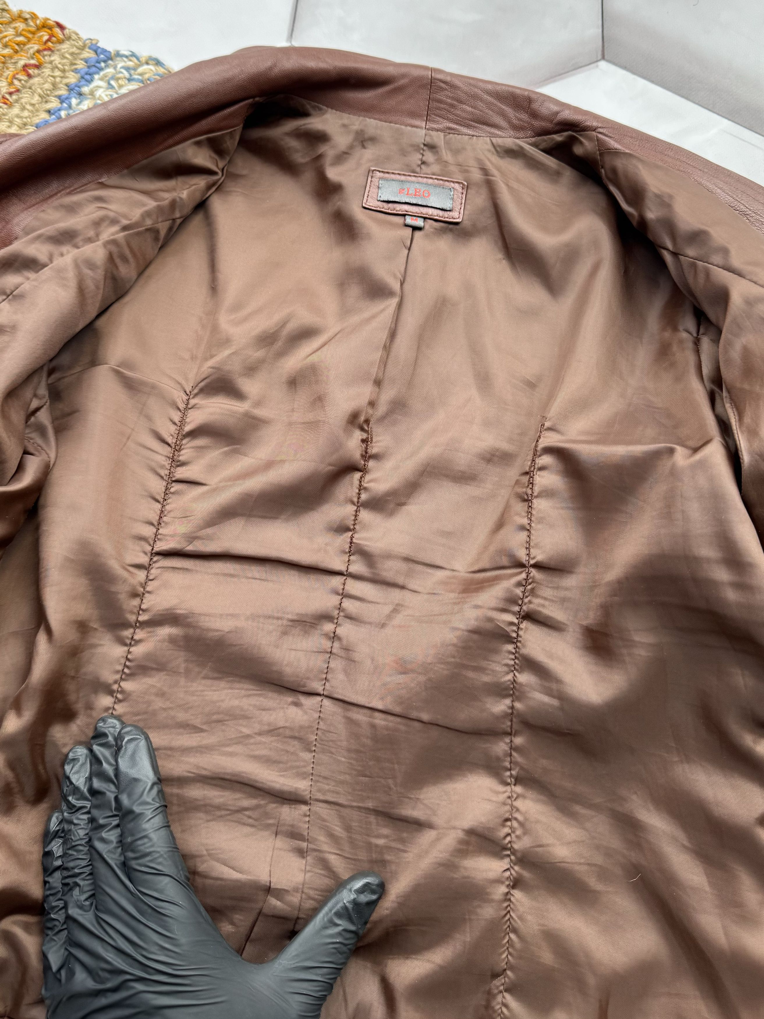 Japanese Brand Vintage Leather Jacket (E4) Size M / US 6-8 / IT 42-44 - 8 Thumbnail