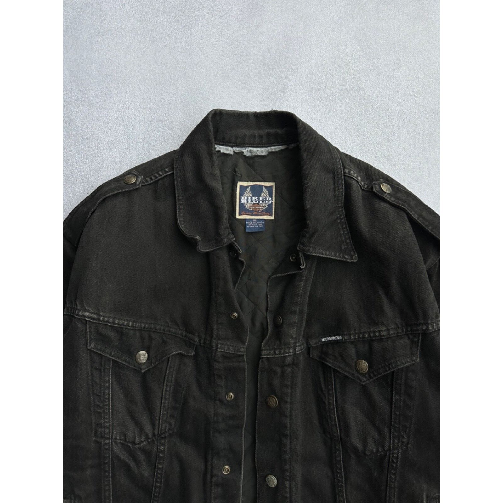 Ferrari VTG Harley-Davidson Biker Blues Moto Distressed Jacket Size US S / EU 44-46 / 1 - 5 Thumbnail