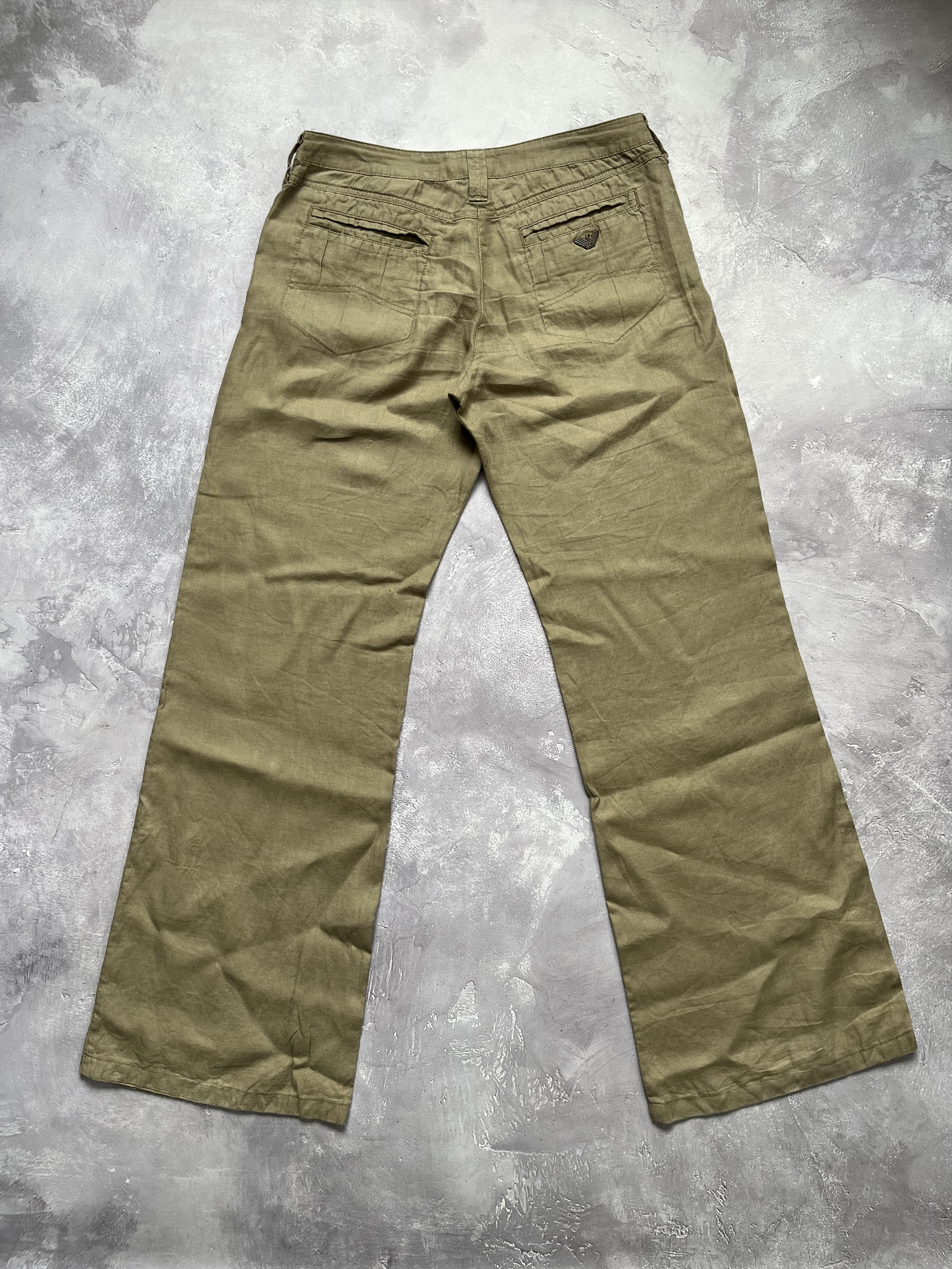 Giorgio Armani Armani Jeans Vintage Linen Lino Blend Wide Leg Pants Flare Size US 28 / EU 44 - 1 Thumbnail