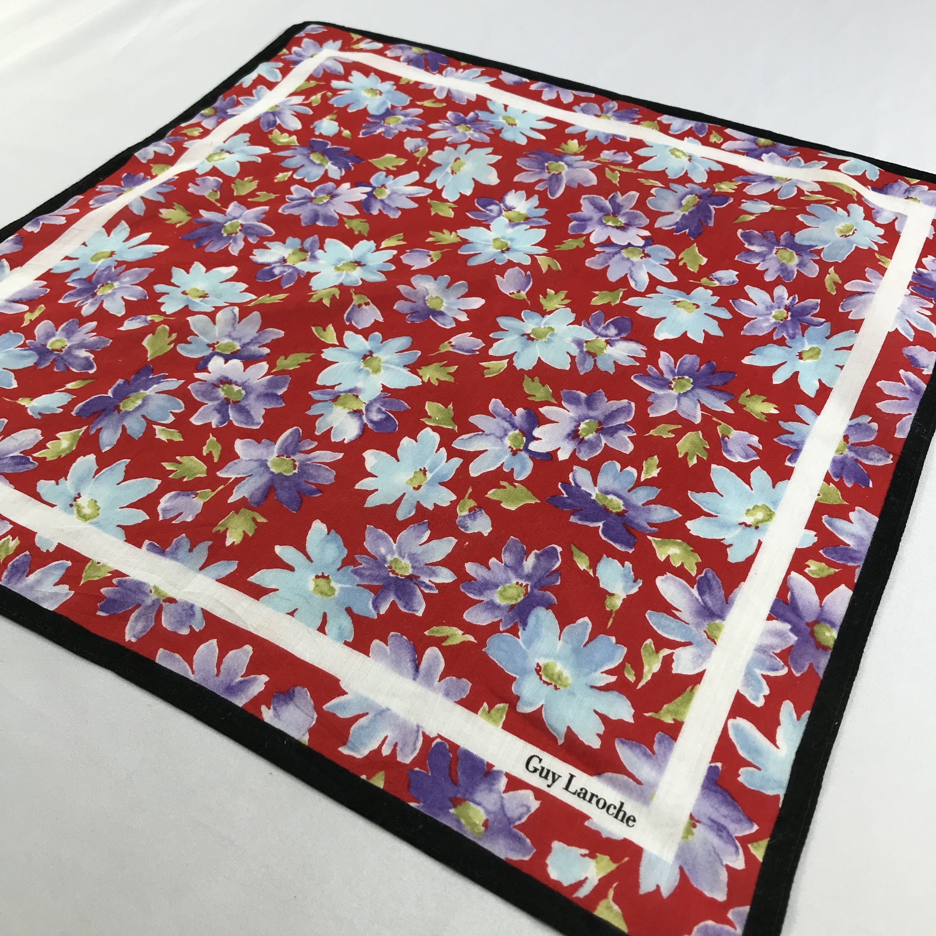 Guy Laroche × Vintage Guy Laroche Bandana / Handkerchief / Neckerchief - S2600 Size ONE SIZE - 2 Thumbnail