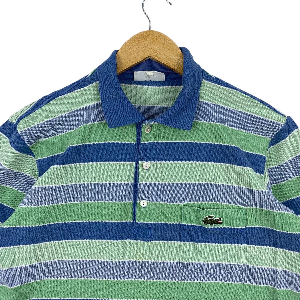 Lacoste Vintage CHEMISE LACOSTE PARIS Striped Polo Tee Shirt Top Size US L / EU 52-54 / 3 - 2 Thumbnail