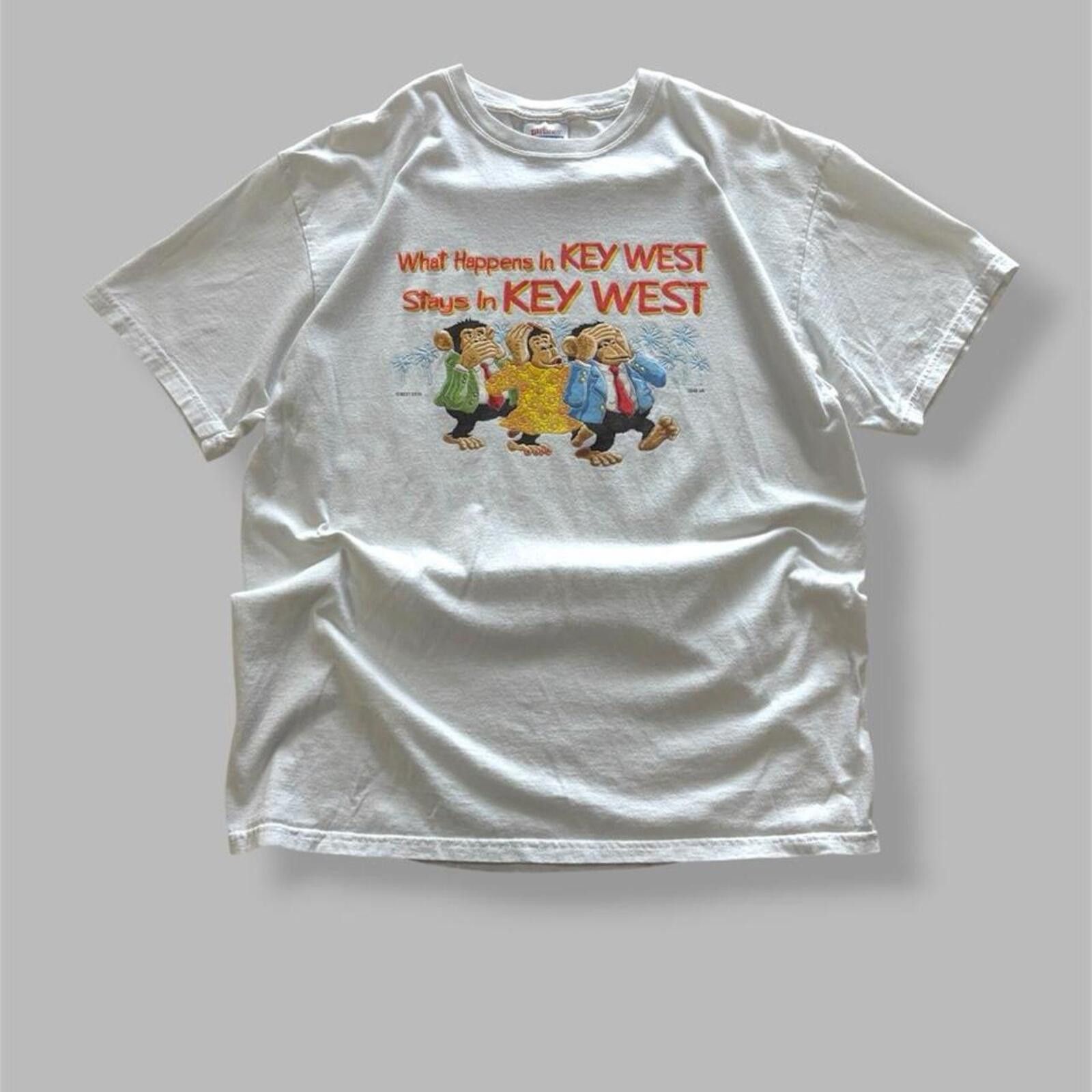 Vintage 90s Key West Monkey Tee Size US L / EU 52-54 / 3 - 1 Thumbnail