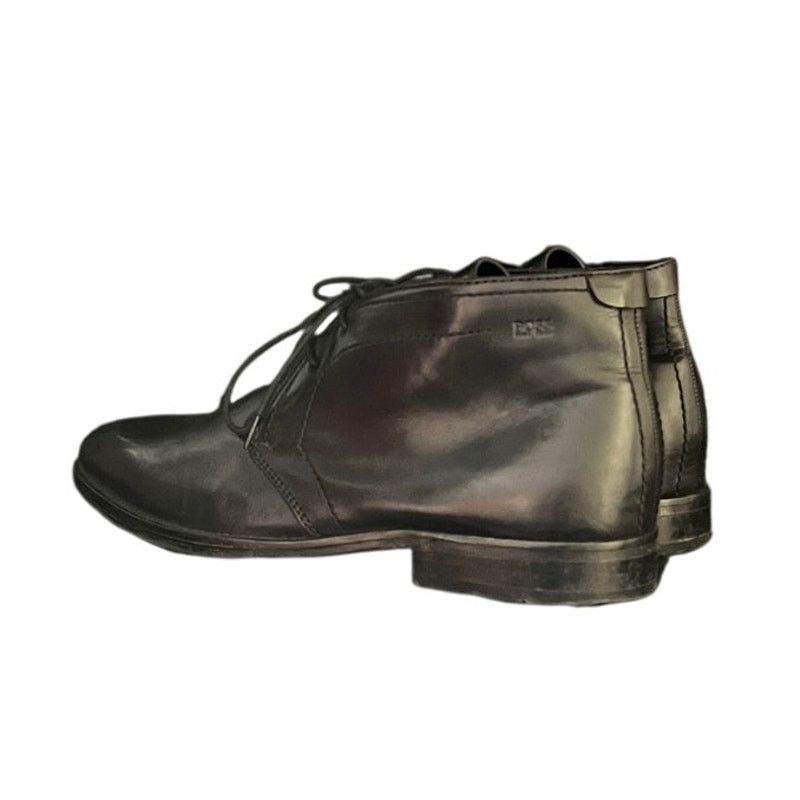 Hugo Boss HUGO BOSS Chukka Black Leather Lace Up Desert Boots US 8.5 Size US 8.5 / EU 41-42 - 4 Thumbnail