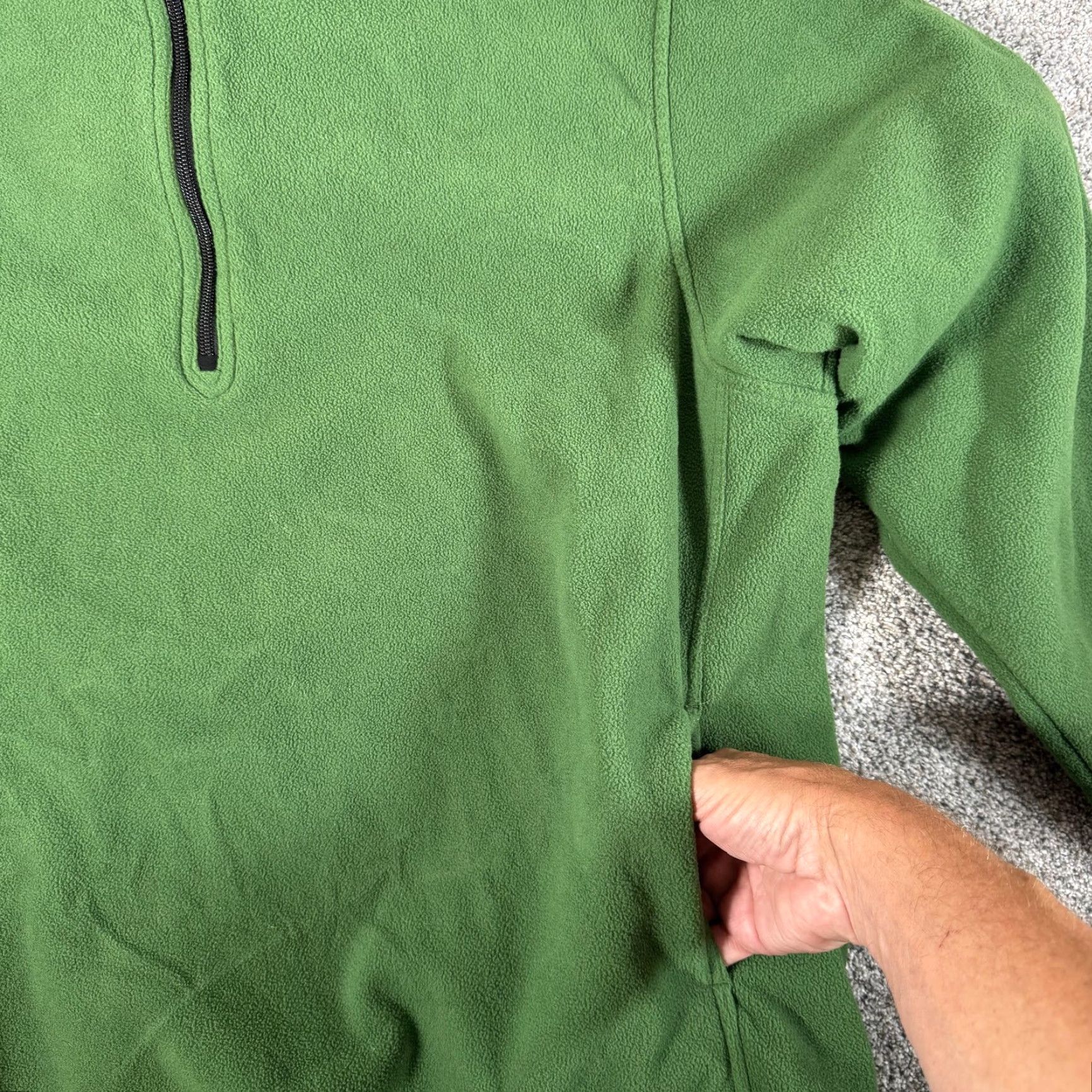 Old Navy VINTAGE Old Navy Sweatshirt Pullover Jacket 2XL Green Men Fleece Zip Pockets 1/4 Zip 80s 90s Gorpcore Size US XXL / EU 58 / 5 - 6 Thumbnail