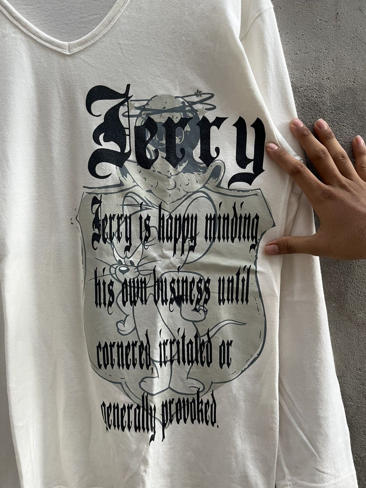 14th Addiction × If Six Was Nine × Le Grande Bleu (L.G.B.) Y2K Gothic Font Graphic Long Sleeve – Jerry Quote Tee Size US L / EU 52-54 / 3 - 2 Thumbnail