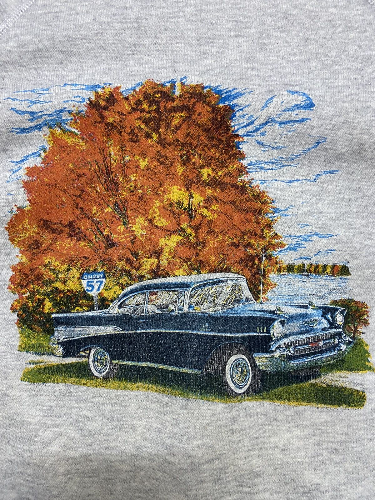 Chevrolet × Vintage Vintage 89s Hanes Chevy Crewneck Sweatshirt Size US XL / EU 56 / 4 - 2 Thumbnail