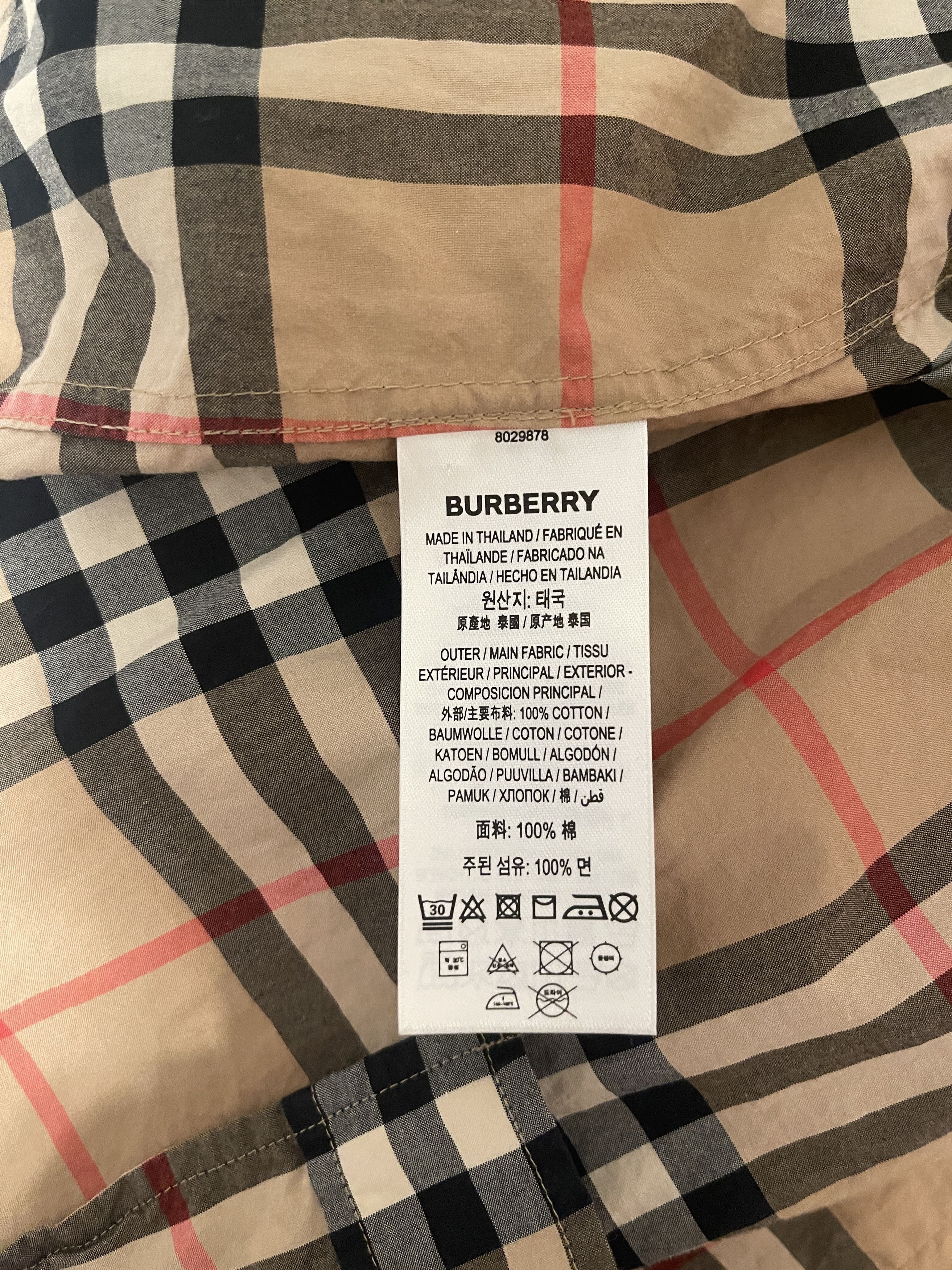 Burberry Burberry Check Cotton Poplin Shirt men XS MSRP $600 Size US XS / EU 42 / 0 - 6 Thumbnail