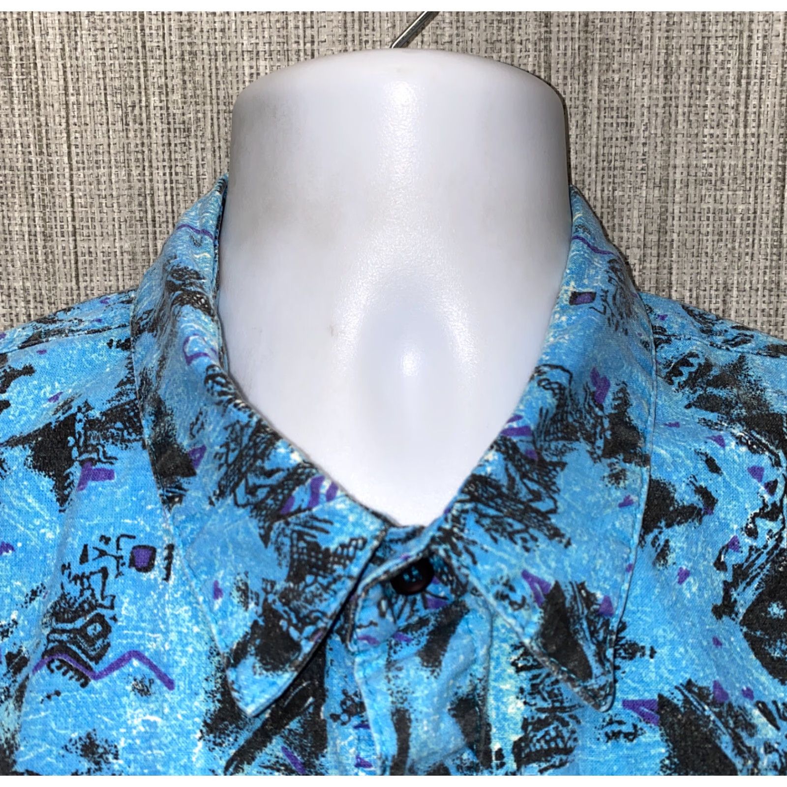 Vintage Vtg Variance Mens Blue Graphic Print Short Sleeve Hawaiian Shirt Size L Size US L / EU 52-54 / 3 - 3 Thumbnail
