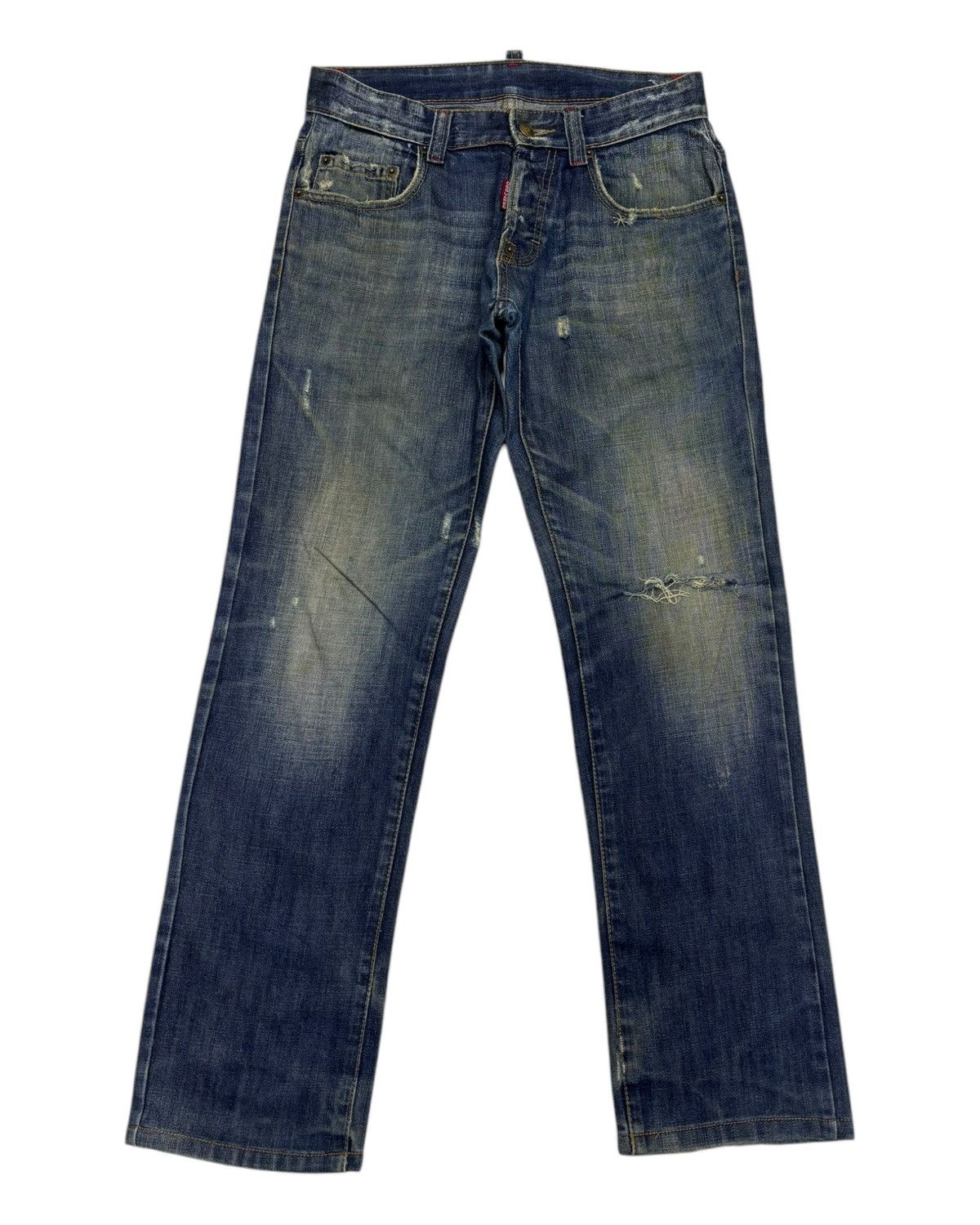 Dsquared2 🔥DSQUARED2 TRIBAL CROWN DISTRESSED DENIM JEANS Size US 30 / EU 46 - 3 Thumbnail