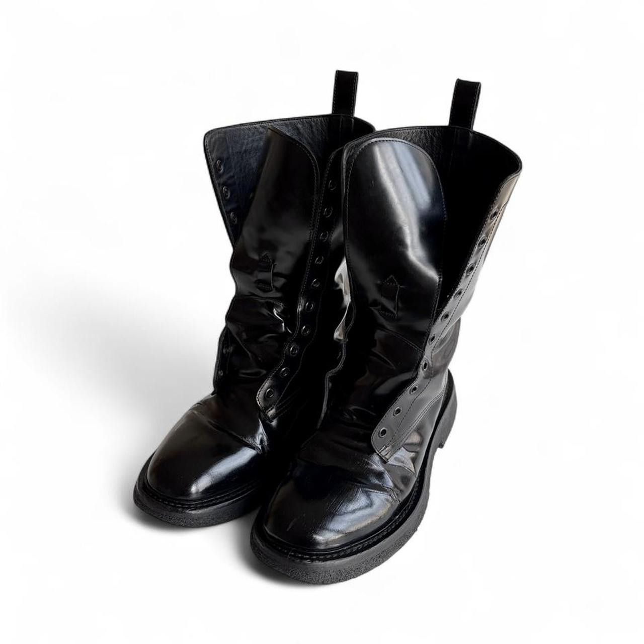 From The First From The First Black Leather Lorenzo Navigate Boots 42 Size US 9 / EU 42 - 1 Thumbnail